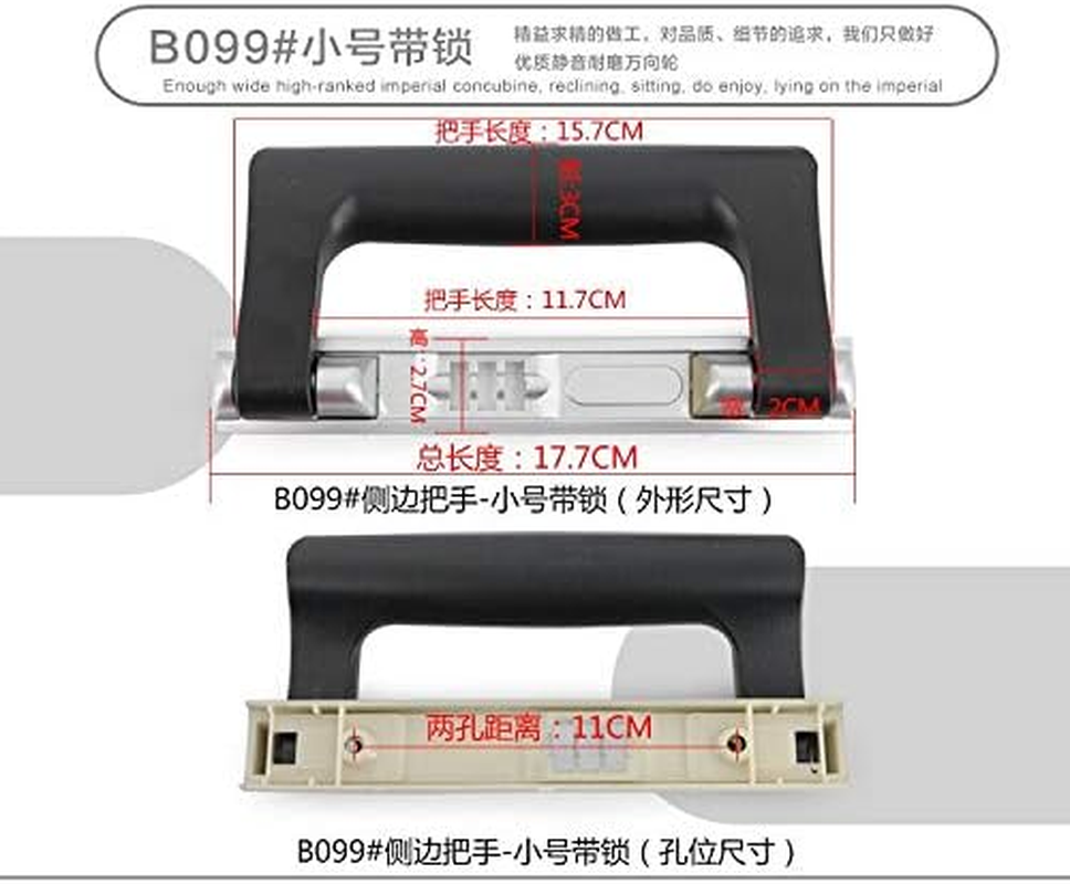 Luggage Hardware Suitcase Repair Parts Handle Travel Case Pull Rod Cipher Suitcase Hand Carry General Handle PVC - (Color: B079BS) image number 5