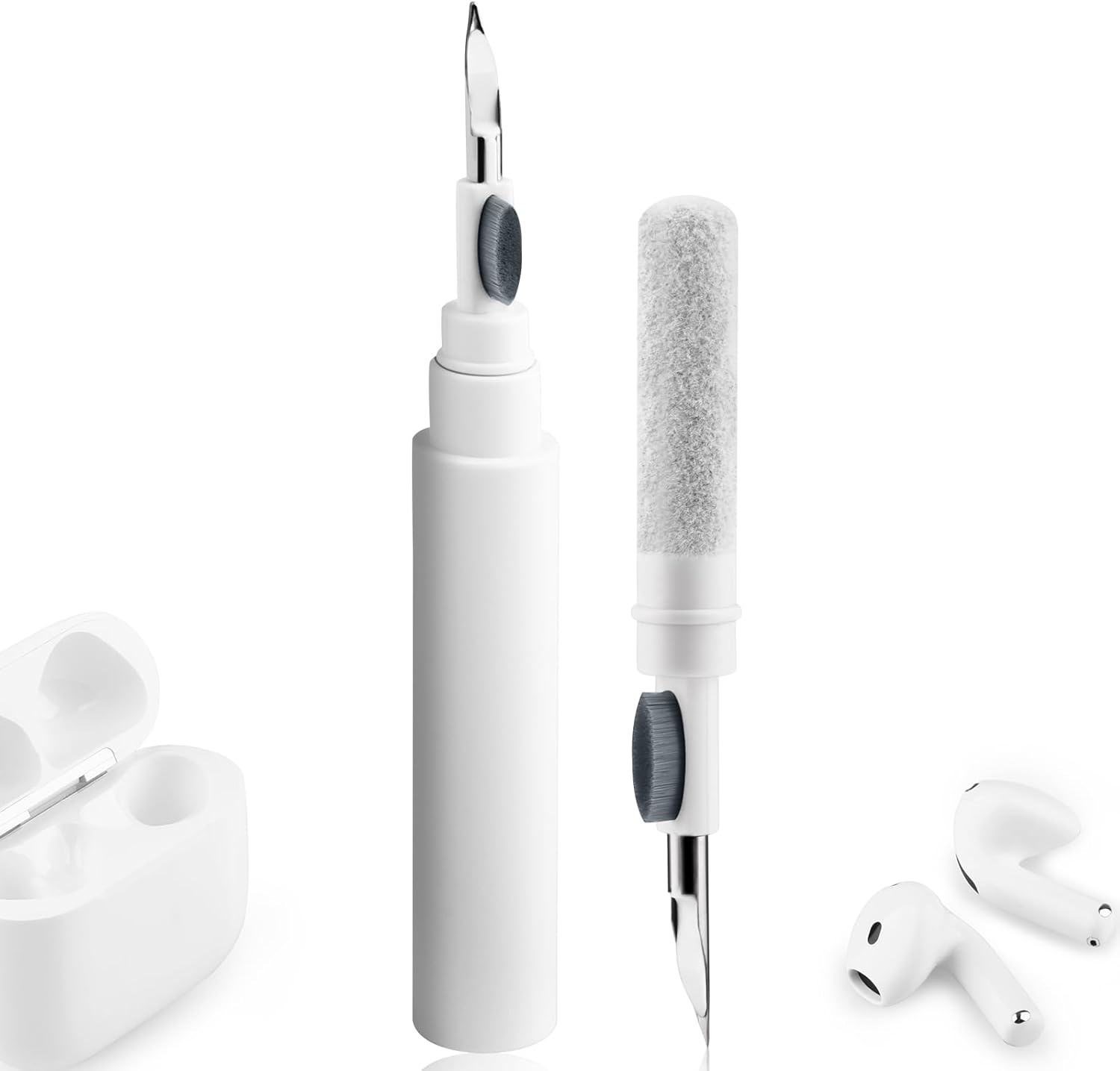 Vancle Cleaner Kit for Airpods 1 2&Samsung Galaxy Buds 3 3 Pro, 3 in 1 Cleaning Pen Soft Brush for Bluetooth Earphones. Laptop, Tablet, Smartphone (White) image number 2