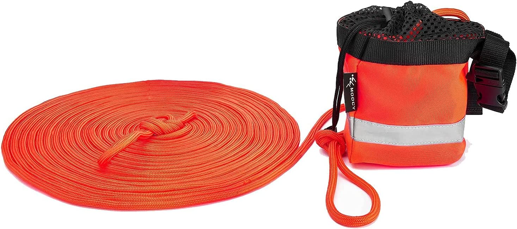 MOPHOEXII Water Rescue Throw Rope Bag with 50/100 Feet of 5/16" Floating Life Line and Integrated Whistle Clip for Kayaking, Boating and Rafting, High Visibility Safety Boating Equipment image number 4