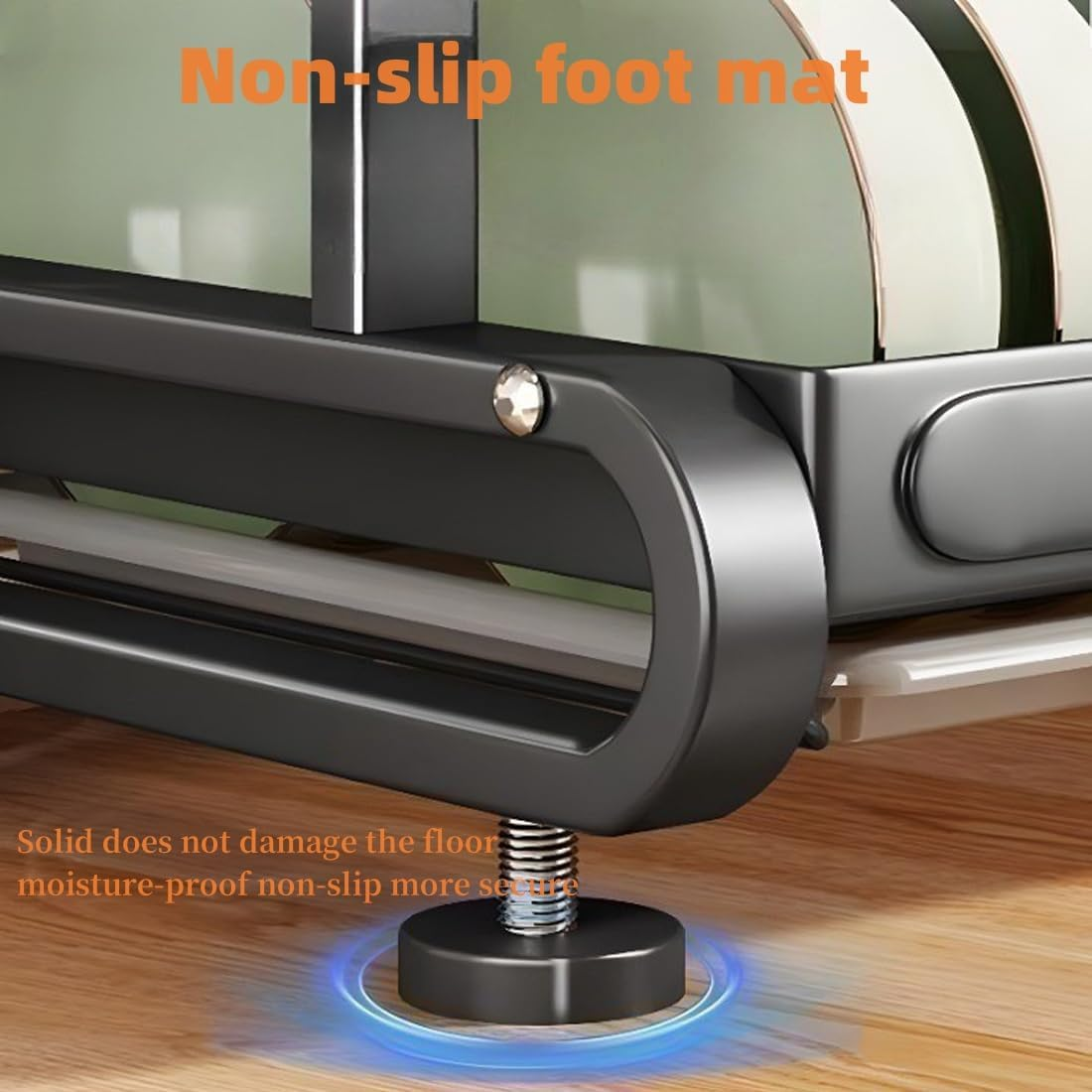 2-Tier Dish Drying Rack with Drainer Board, Rustproof Dish Drainer with Cutlery Utensil Rack & Holders for Kitchen Storage & Organisation, Black image number 4