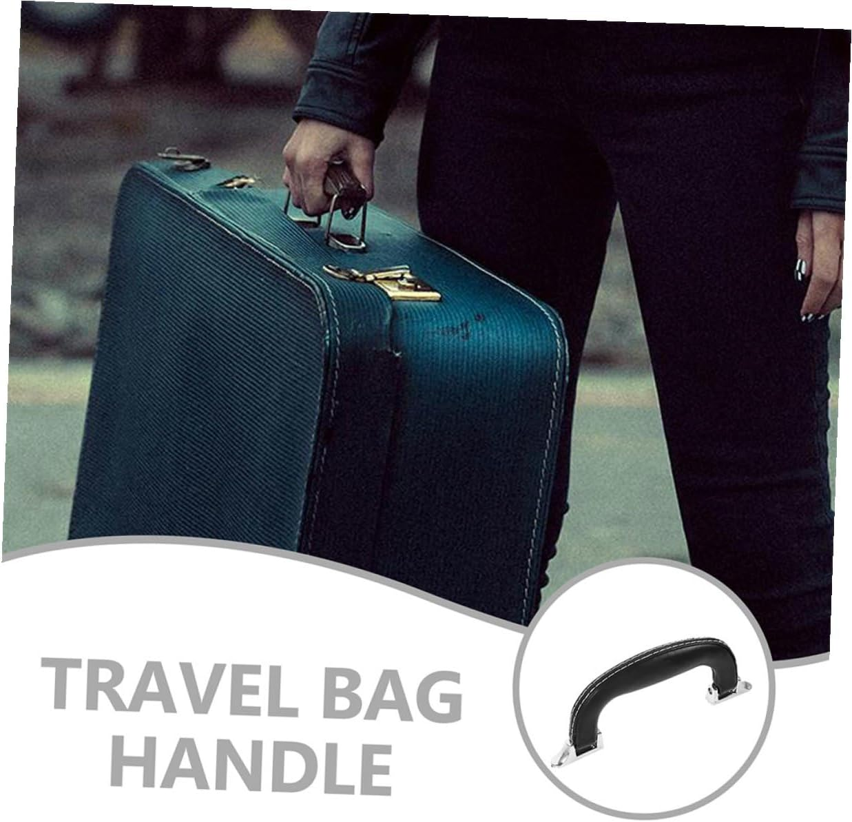 WATIIFUFU 2Pcs Leather Replacement Handles for Luggage Suitcase Travel Bags Toolboxes Carry Grips with Design for Easy Installation and Versatile Use image number 5