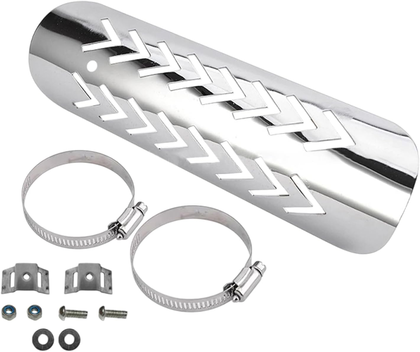 Motorcycle Exhaust Heat Shield | Anti-Scald Pipe Heat Protector,Non-Slip, Quick-Install, Abrasion-Proof Motorbike Accessories for Long-Distance Touring