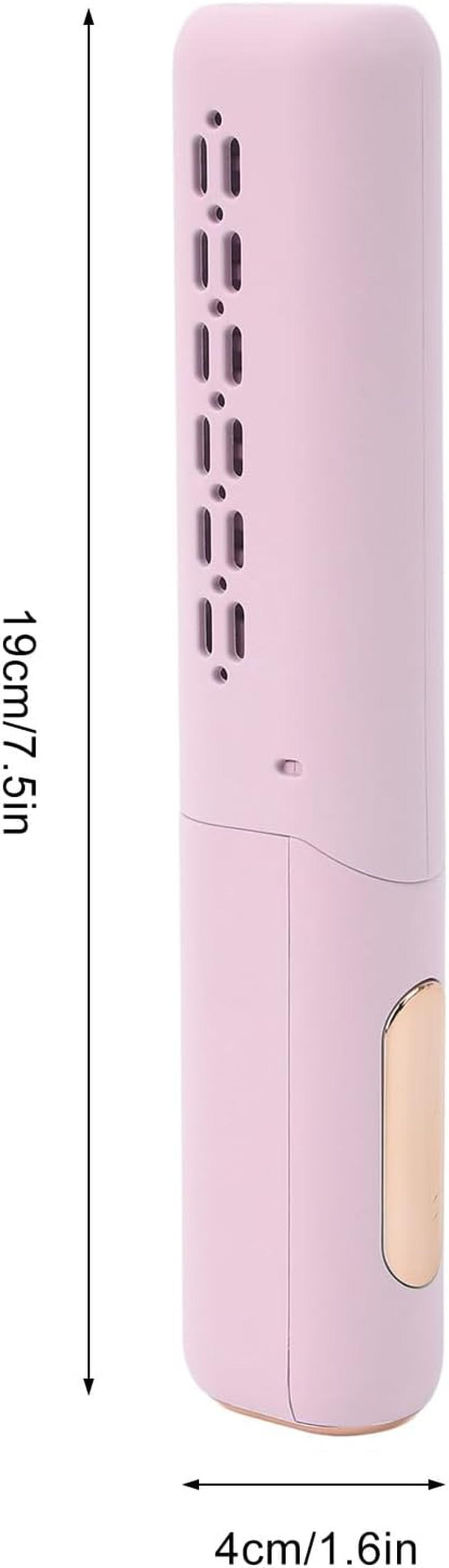 Rechargeable Mini Hair Straightener, Portable Straightening Brush, anti Scald Type C Cordless Hair Straightener with 3 Adjustable Temperature for All Hair Types (Purple) image number 4