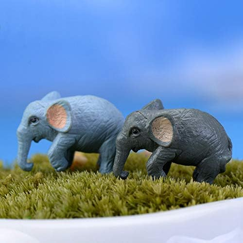 X Hot Popcorn 20 Pcs Miniature Elephant Family Figures - Wild Life Figurines, Educational and Realistic Animals for Home and Office Decoration - Elephant image number 4