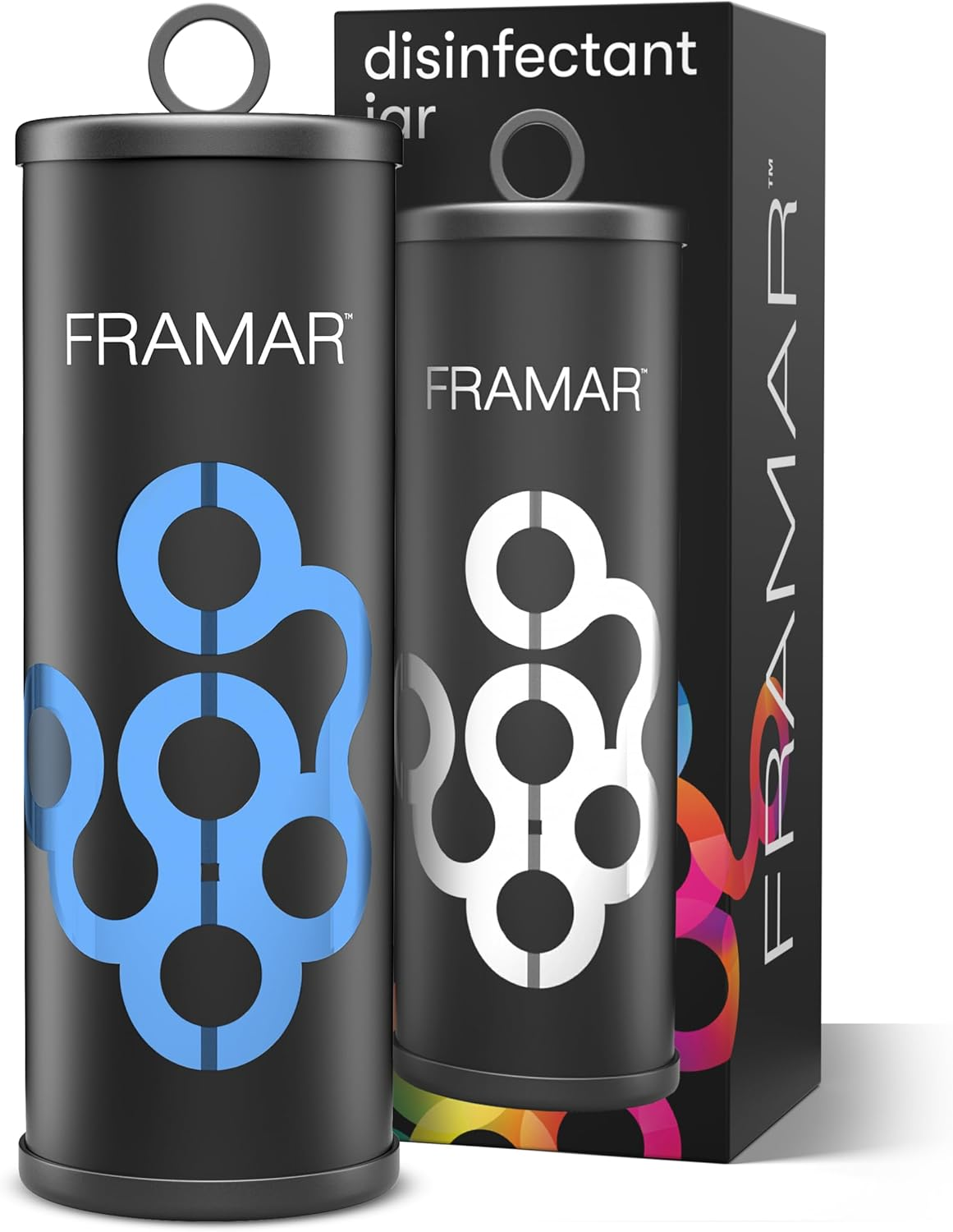 FRAMAR Disinfectant Jar for Salon - Barber Disinfectant Jar, Spa Jar, Disinfecting Jar, Barber Jar, Hair Disinfectant Liquid, Salon Disinfectant Jar, Desinfectante Jar, Barber Accessories &ndash; Matte image number 3