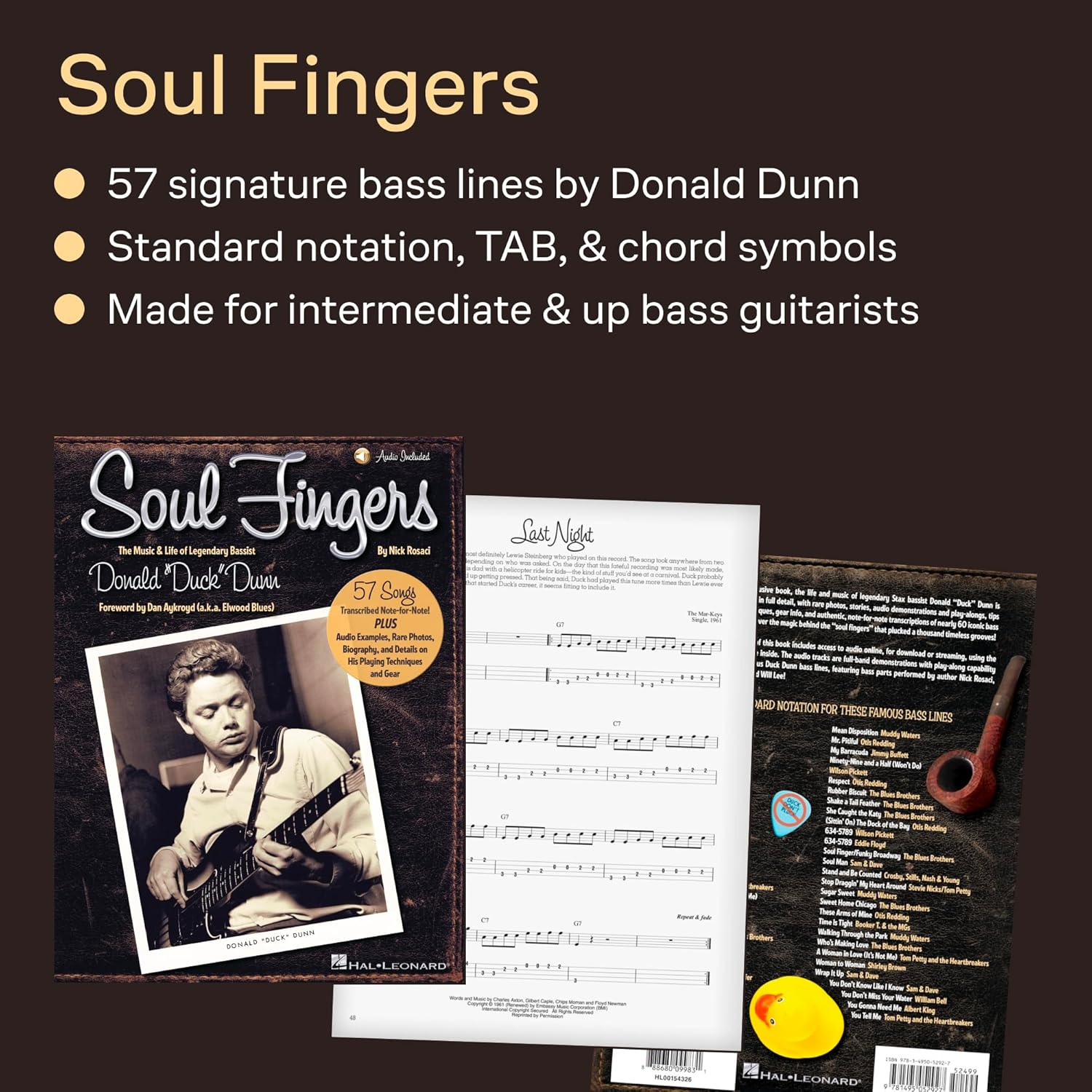 Hal Leonard Soul Fingers the Music and Life of Legendary Bassist Donald 'Duck' Dunn Book