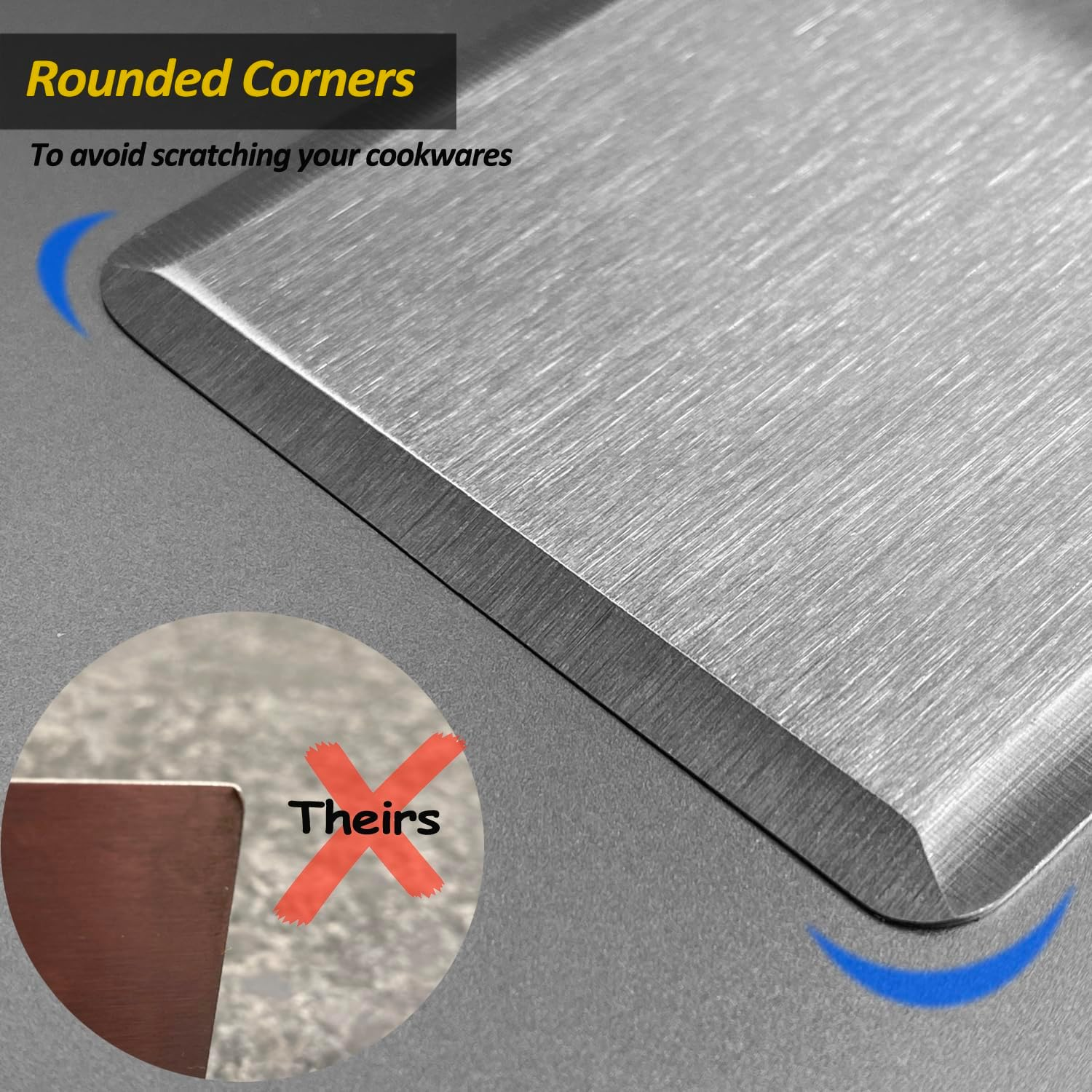 Stainless Steel Metal Spatula, Long Griddle Spatula, Hamburger Smasher Turner Scraper - Pancake Flipper - BBQ Spatula and Flat Top Griddle Spatula - Commercial Grade,3X8 Inch image number 1