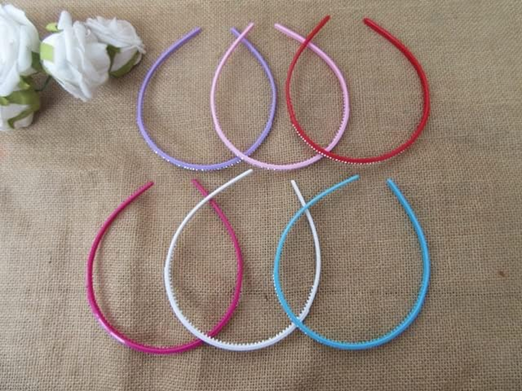 12Pcs New Thin Headbands Hair Band Hair Loop 5Mm Mixed Color