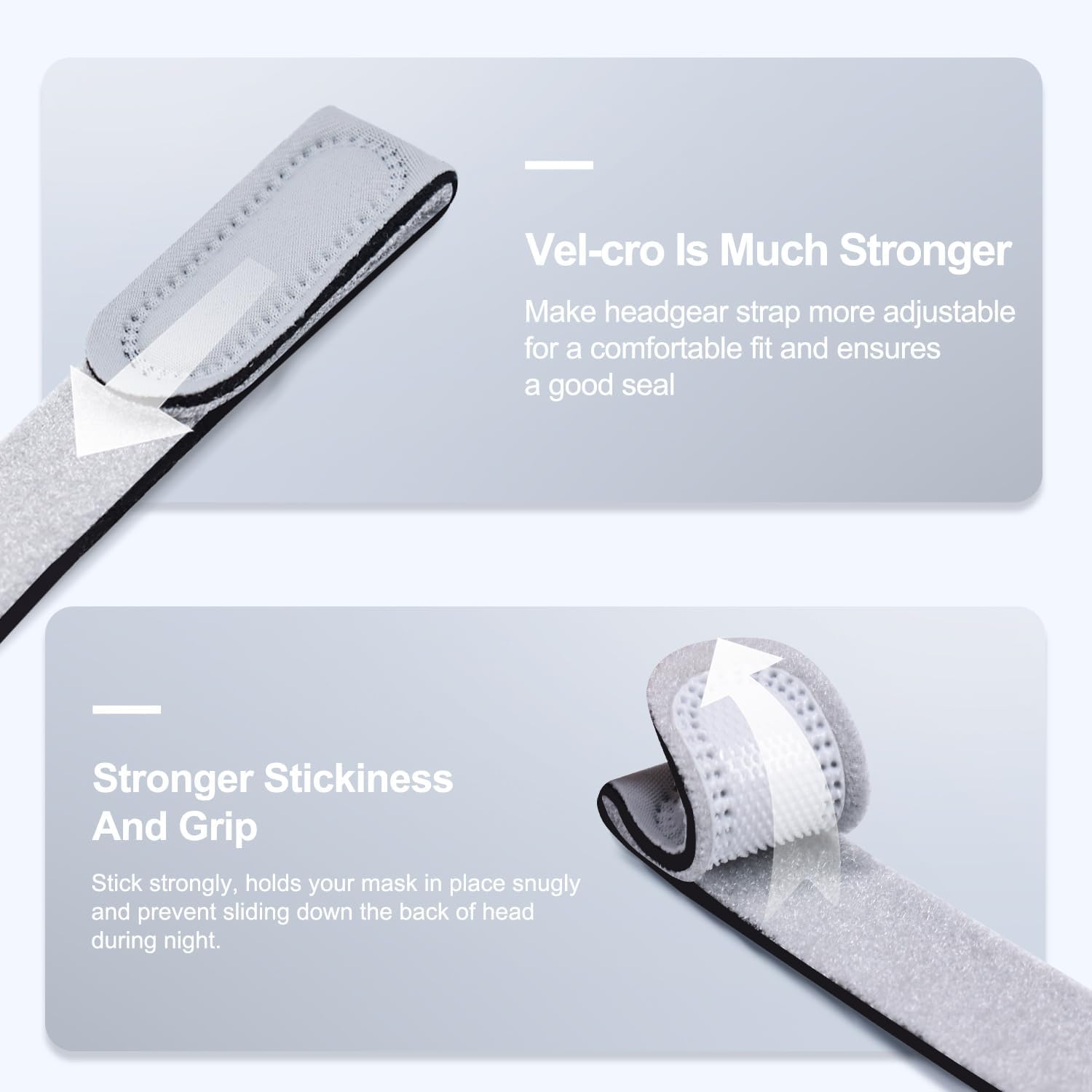 2 Packs Replacement Headgear for Nuance Pro - Headgear Straps (2Packs) with Stronger Touch-Fasten-Ers and Elasticity, Headstrap for Nuance Pro, Snugly Fit & Reducing Air Leaks, Airsmart Supplies. image number 2