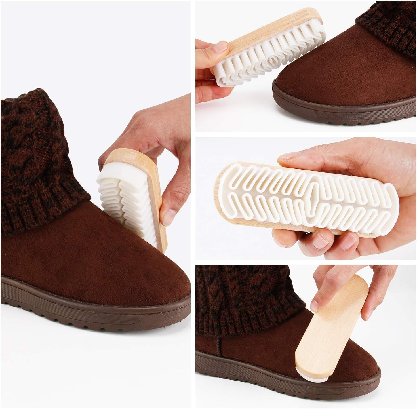 Suede Nubuck Cleaning Kit Hard-Wearing Crepe Brush Bonus a Cleaning Eraser - Clean All Suede Leathers - Professional for Nubuck Shoes Boots Bags Purses Jackets Couches