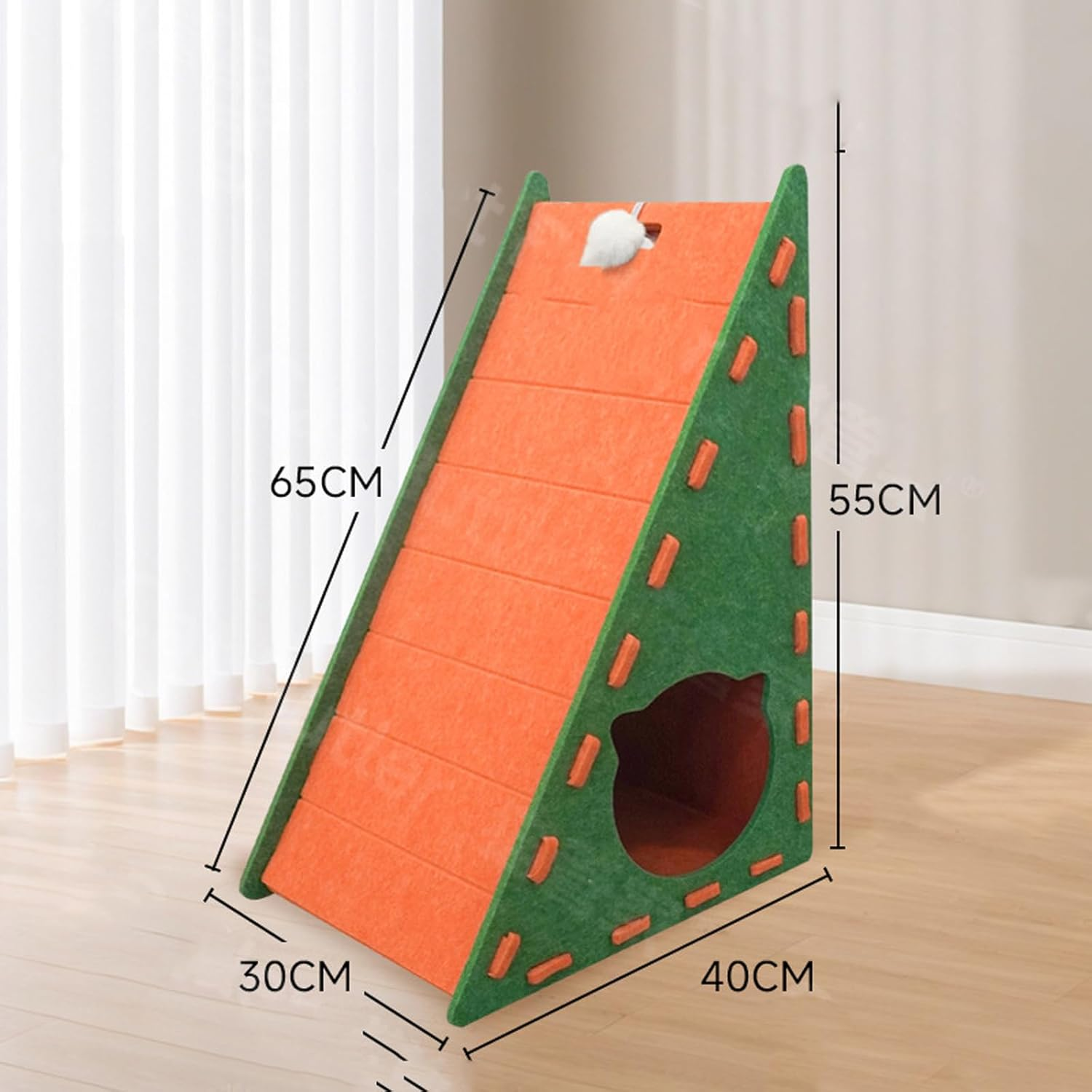 Mellowkin Cat Scratching Board Felt Vertical, Vertical Felt Cat Scratcher, Mellowkin Cat Scratcher, L Type Scratching Pads Durable Easy to Clean and No Mess (L Coffee Brown) image number 3