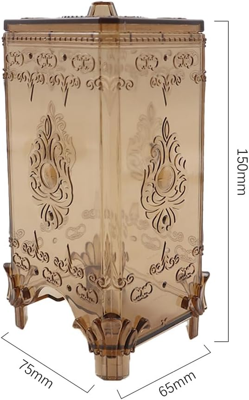 NUZAMAS Cosmetic Cotton Storage Box Transparent Square Cotton Pads Container Face Cotton Balls round Cotton Dispenser Holder Transparent Desktop Storage Box