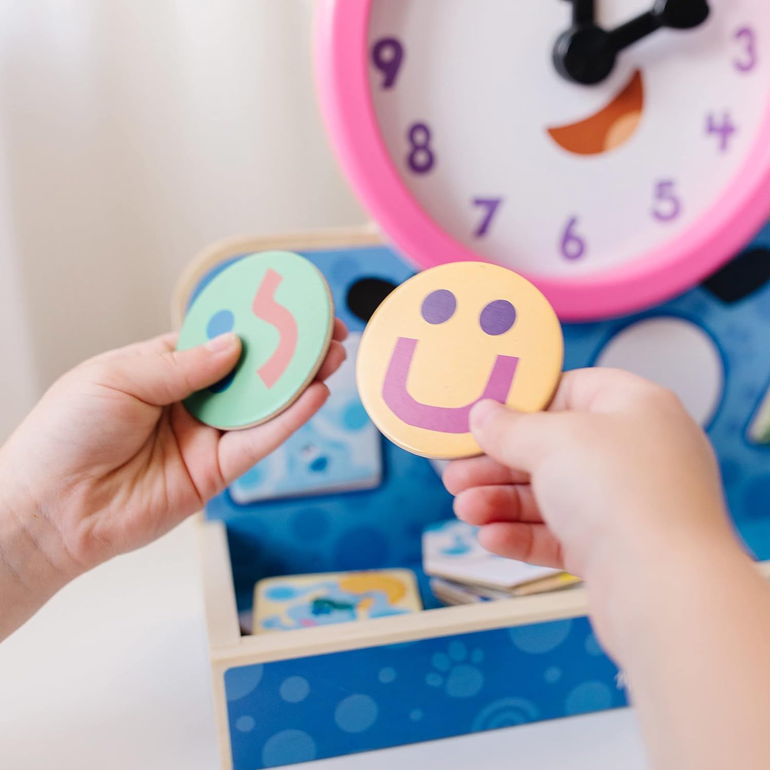 M&D Blue'S Clues & You - Wooden Tickety Tock Magnetic Clock image number 2