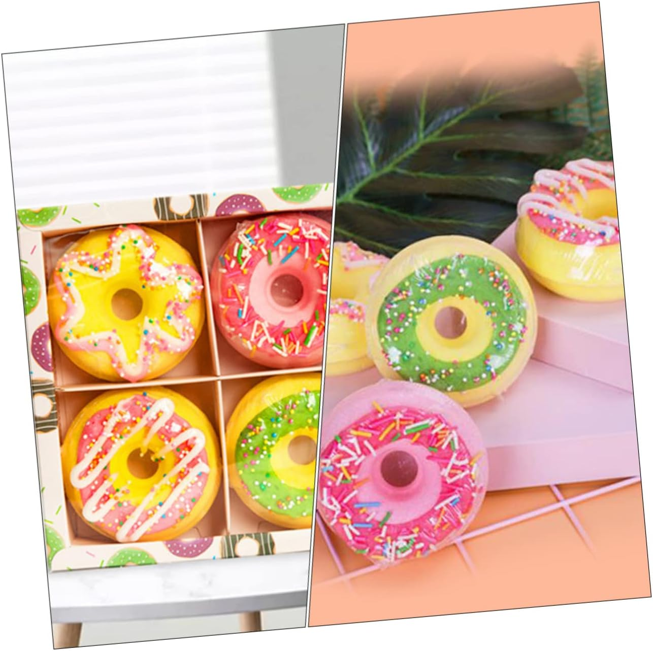 Gogogmee 4Pcs Adorable Spa Bath Balls Doughnut Shape Bath Bomb Home Travel Supplies Random Style image number 4