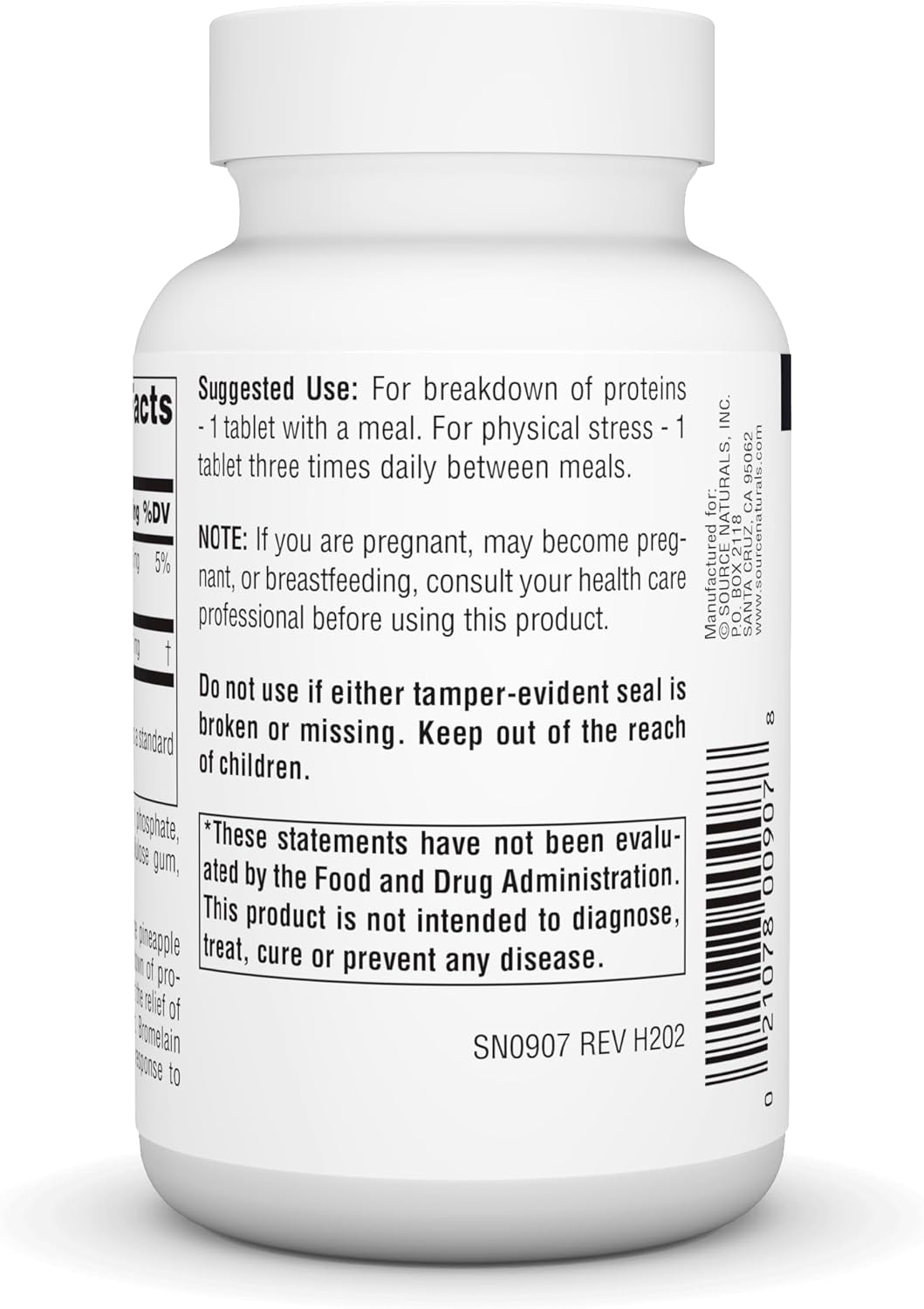 Source Naturals - Bromelain Pineapple Enzyme 600 Gdu/Gram 500 Mg. - 120 Tablets image number 4