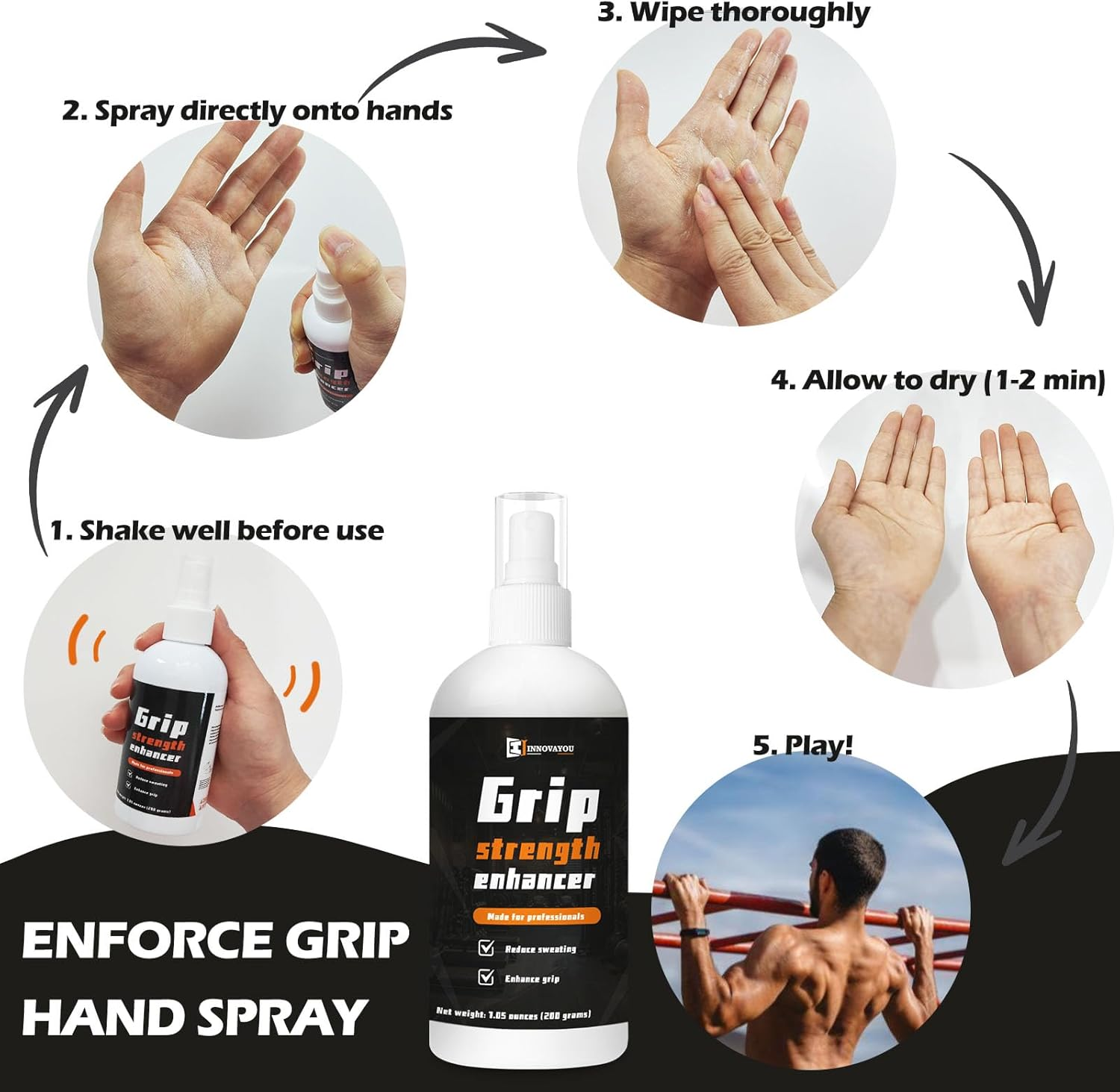 WAN2TLK Sports Hand Grip Spray 100Ml- Boost Performance, Enhance Control and Maximize Grip - for Athletes: Tennis, Basketball, Baseball, Weightlifting, Pole Dancing, Golf, Etc image number 5