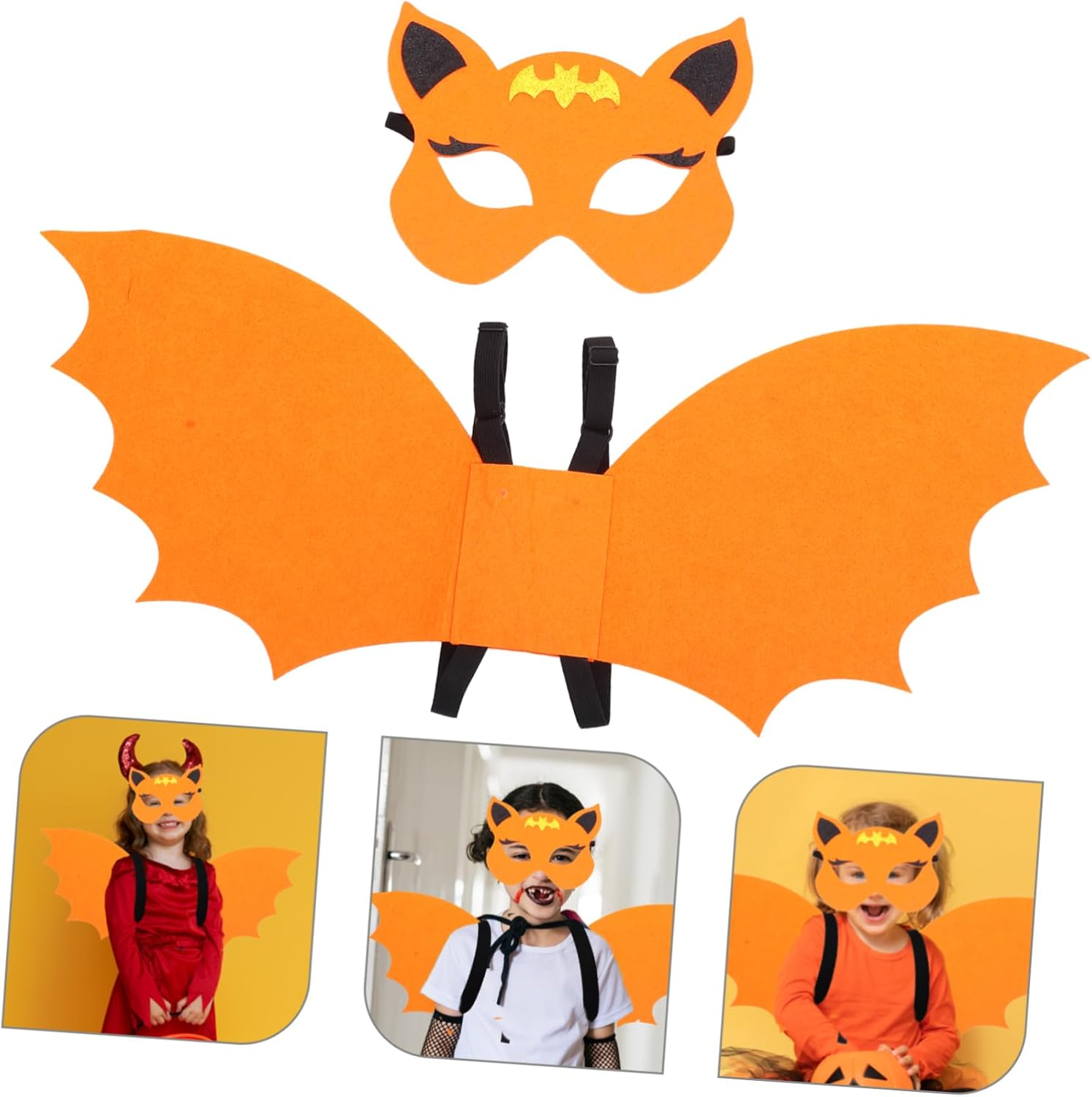 1Set Bat Wings for Boys and Girls Cosplay Costume Accessories for Halloween Parties Dress up Lifelike Design for Years Old for Carnival Photo Props Themed Events image number 3