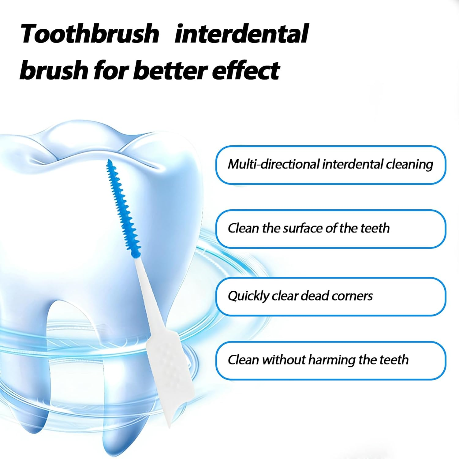 200 Pcs Interdental Brush, Disposable Tooth Pick, Flexible Interdental Brushes, Suitable for Teeth Cleaning, Oral Care, Travel Daily Use image number 5