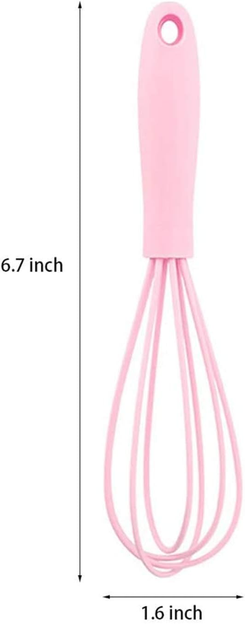 Silicone Whisk -5 Pcs Colorful Kitchen Mini Silicone Whisks,Whisk Set Egg Beater for Blending Whisking Beating Stirring Cooking Baking image number 5