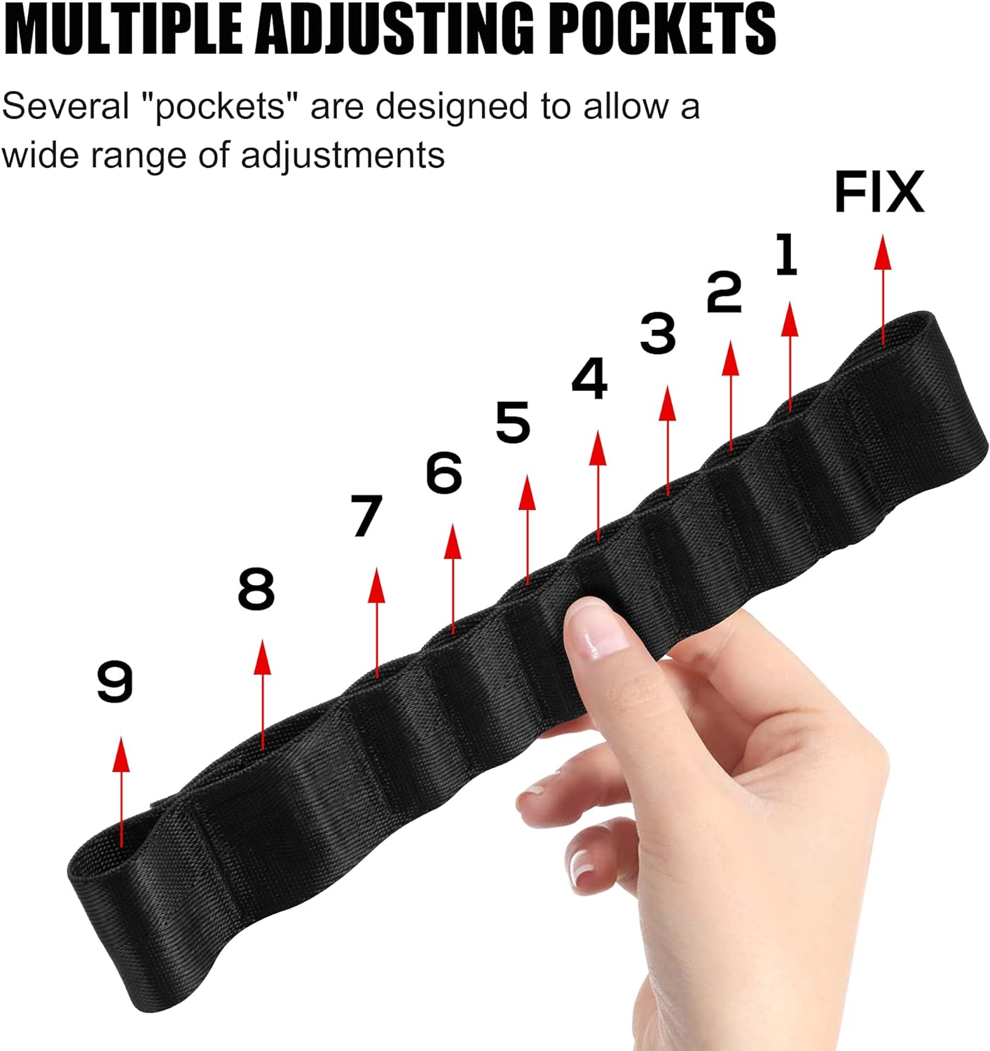 VOFONO Dual Heavy Duty Strong Adjustable Door Limiting Check Strap Perfect for Jeep Wrangler Black Pack of 2 (2Pcs-Black) image number 6