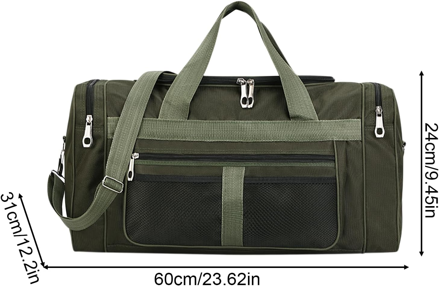 Arrovarp Large Capacity Gym Bag, 60X31X24Cm Waterproof Training Handbag Large Capacity Oxford Fitness Backpack, Lightweight Oxford Duffle Bags for Men & Women Traveling, as Sports Equipment Organizer image number 4