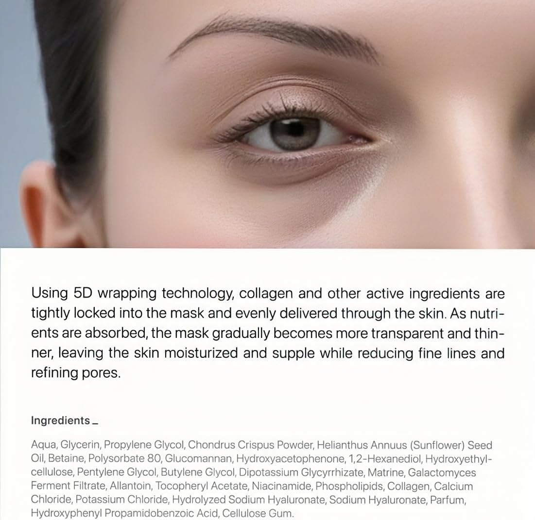 Grozy Bio Deep Overnight Face Mask &ndash; Hydrating & Firming Korean Skincare Treatment for Glass Skin, Anti-Aging Sheet Mask for All Skin Types, 5 Pack image number 3