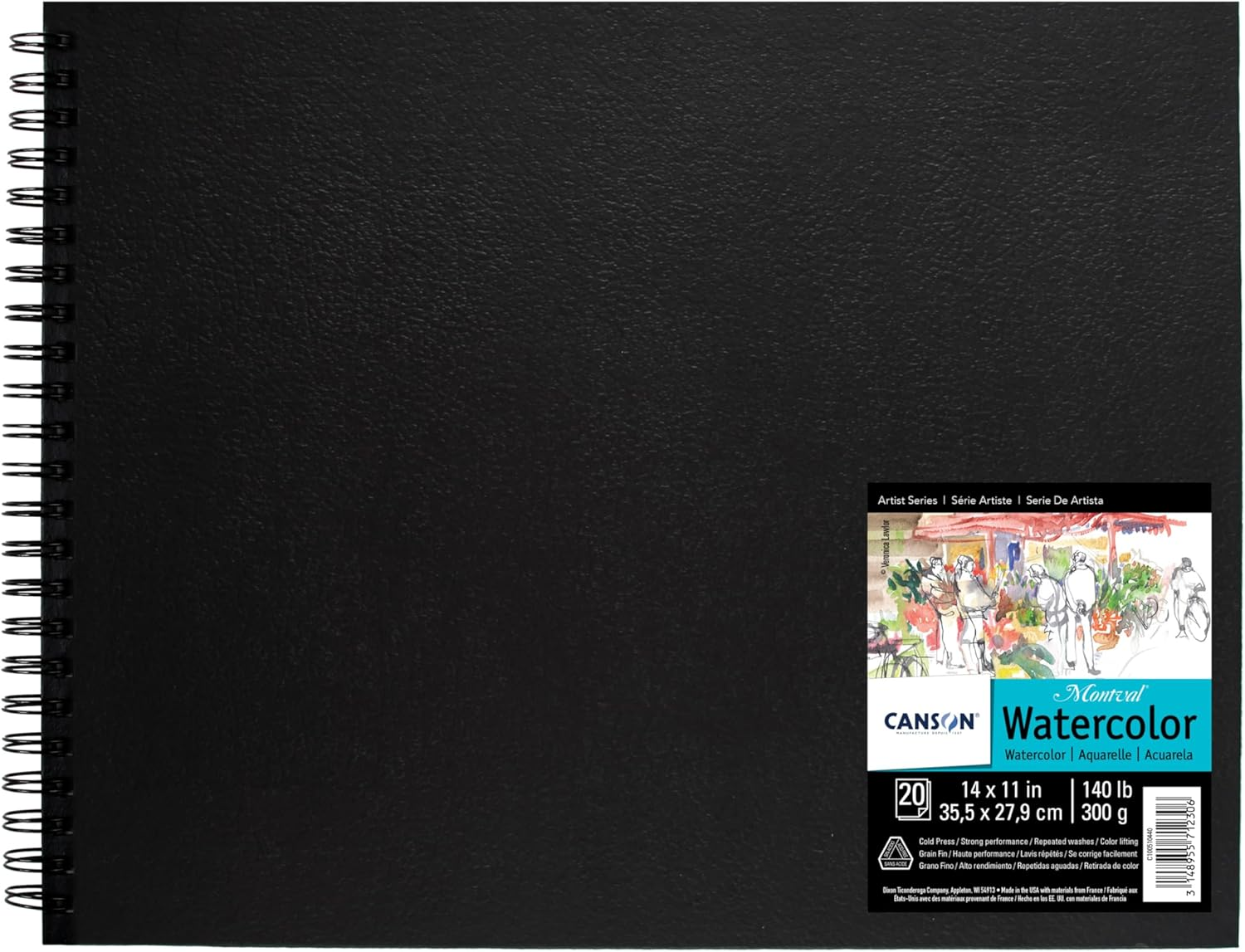 Canson Artist Series Montval Watercolor Paper, Wirebound Pad, 10X7 Inches, 20 Sheets (140Lb/300G) - Artist Paper for Adults and Students - Watercolors, Mixed Media, Markers and Art Journaling image number 6