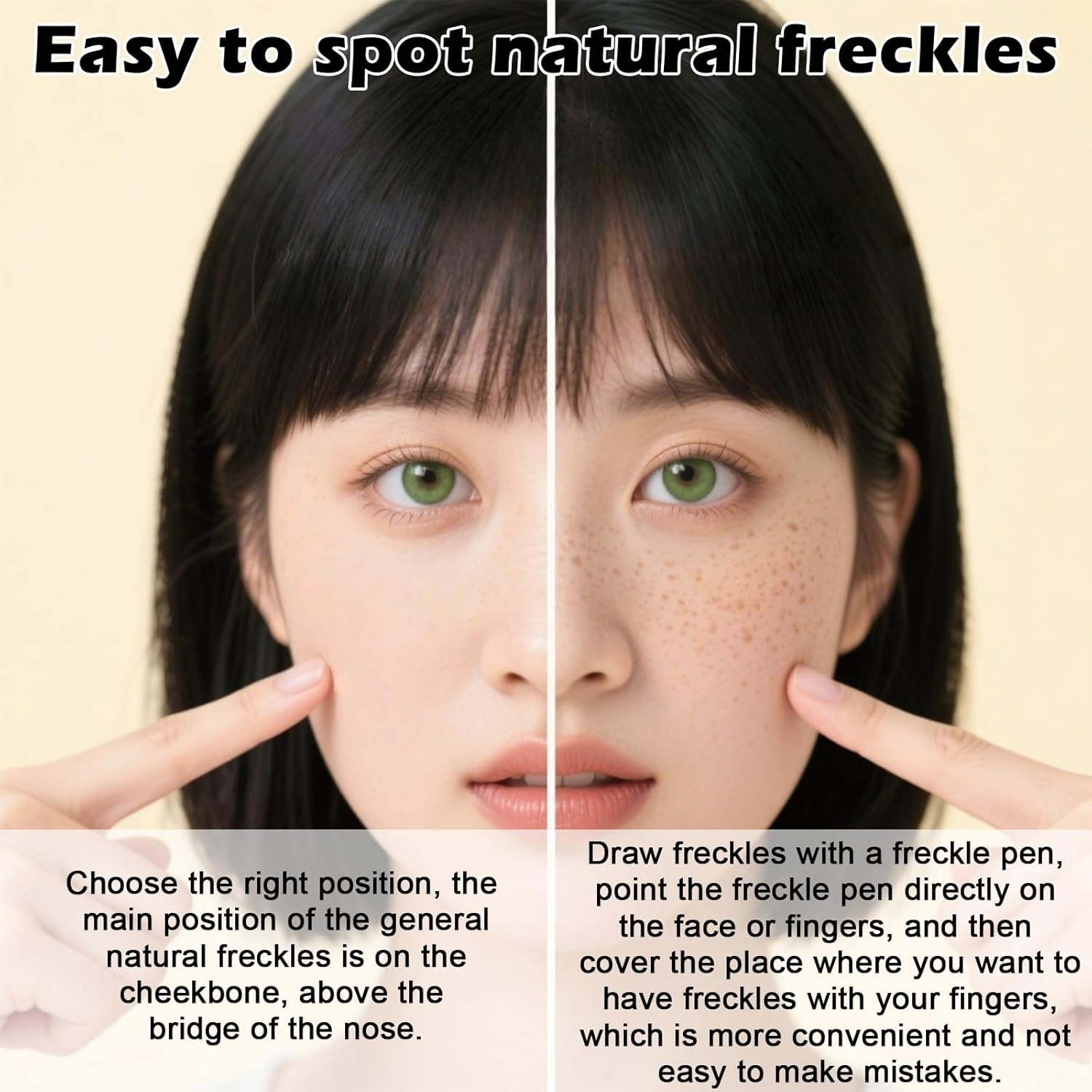 Jeyzuroa 3 Color Freckle Pen - Waterproof & Long-Lasting Freckle Makeup Pen, Quick-Dry Small Spot Face Natural-Look (Dark Brown/Light Brown/Grey) - Upgrade Design image number 5