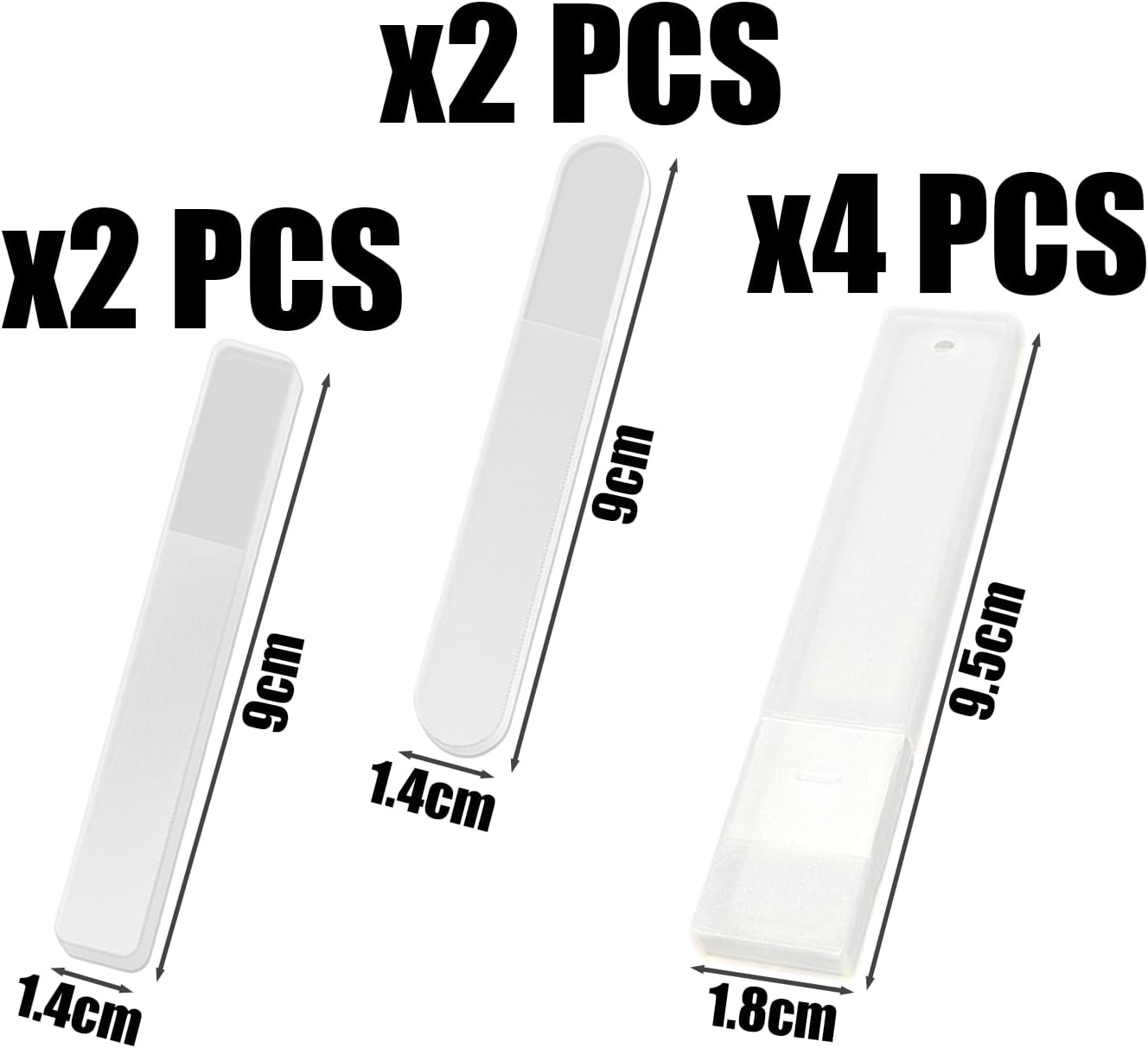 4-Piece Nail File with 4 Piece Storage Box, Nail Polishing Tools, Nail Art Tools, Nail Care Tools image number 3