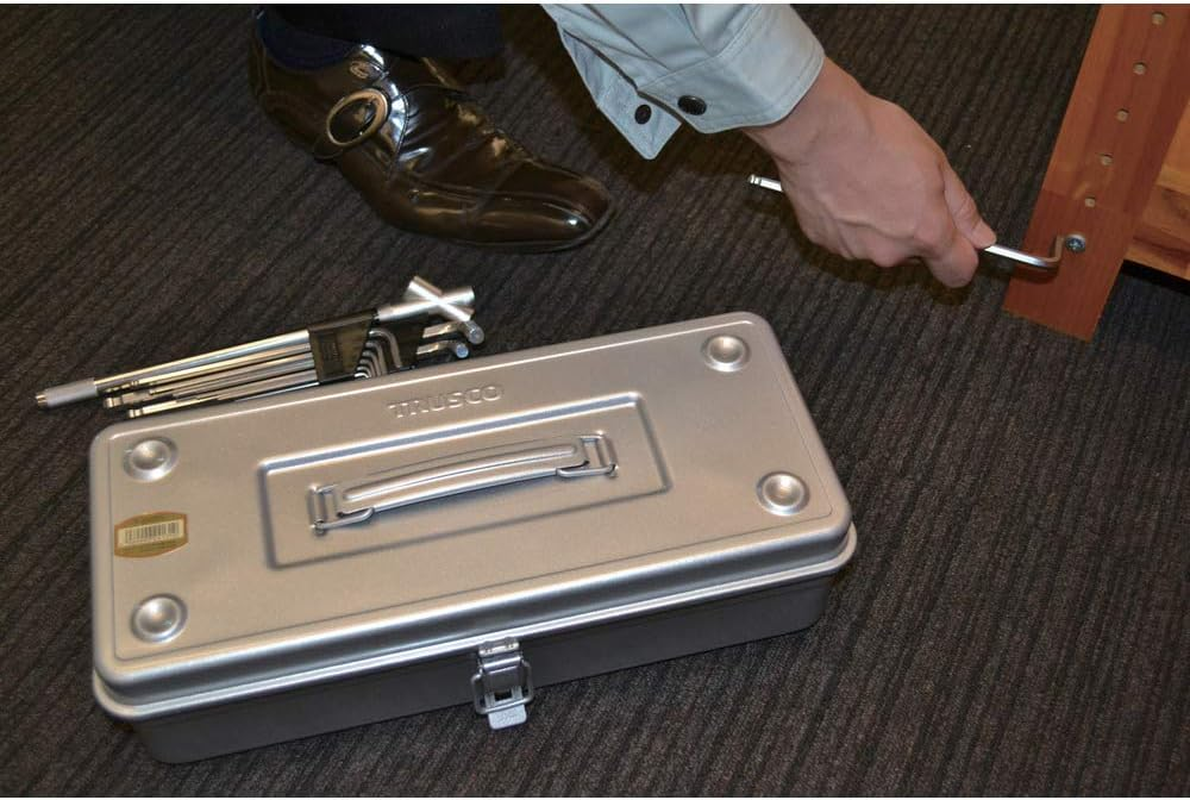 TRUSCO T-350SV Trunk Tool Box, 14.7 X 6.4 X 4.0 Inches (373 X 163 X 102 Mm), Silver image number 3