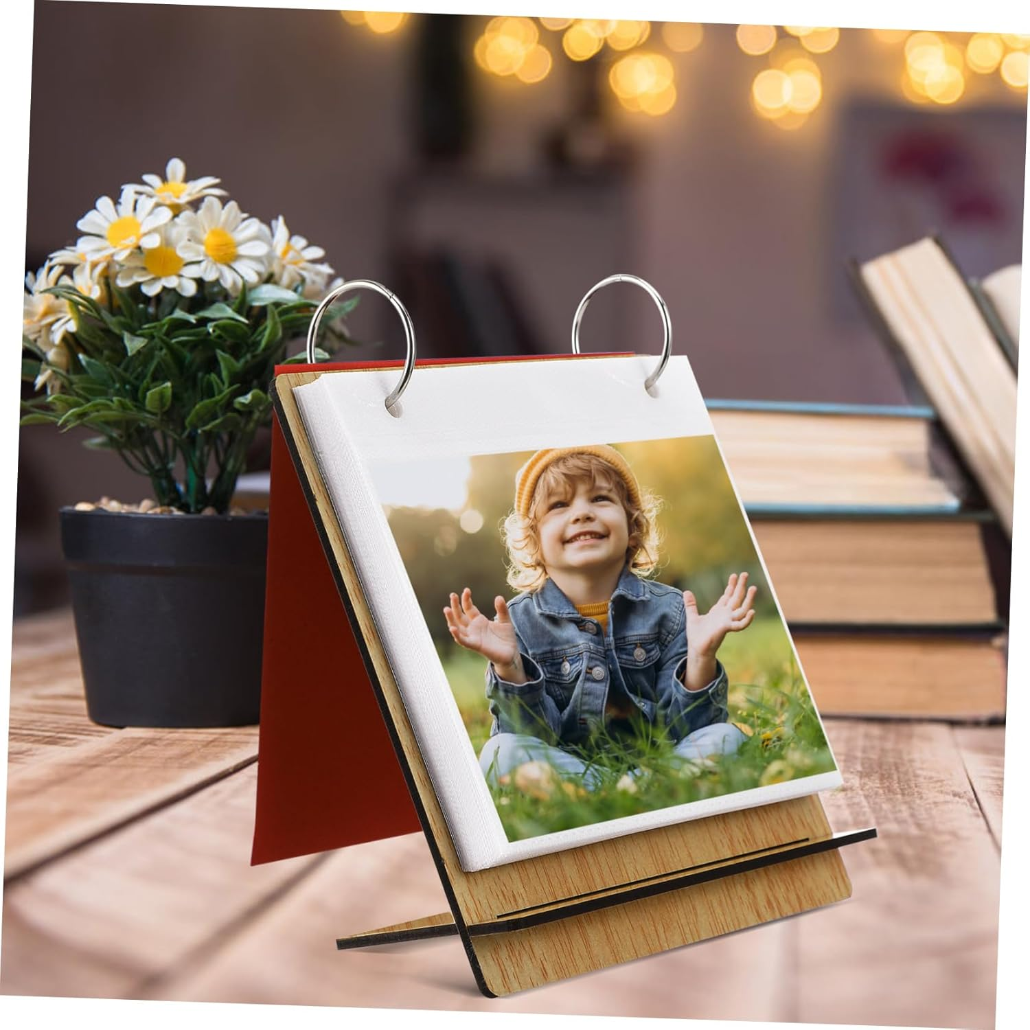 Generic Photo Album with Ample Storage Durable Pages Multi Function Picture Frame for Desk Display for Shower Decorations and Growth Memories image number 3