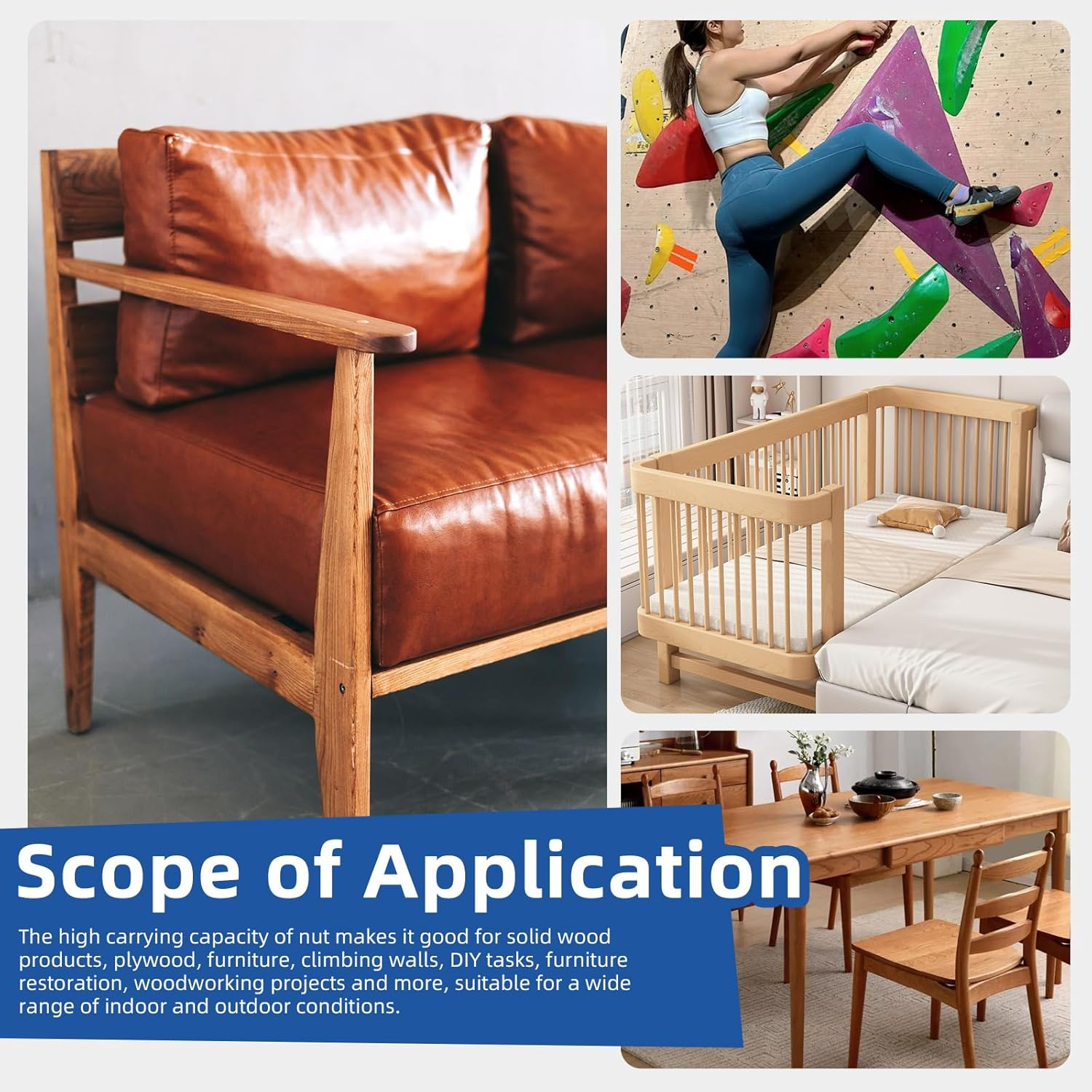 Glarks 40Pcs M6 X 20Mm Black Barrel Cross Dowels Slotted Nut, Heavy Duty Barrel Nut, Hammer Embedded Nut for Furniture Screws, Beds, Crib, Chairs, Hardware Replacement image number 1