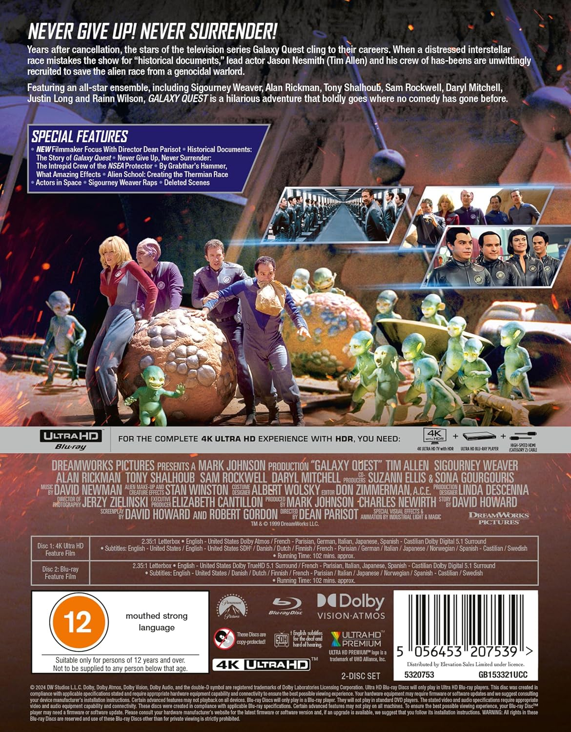 Galaxy Quest Steelbook 25Th Anniversary 4K UHD Collector'S Edition (Includes Steelbook) [Blu-Ray] [Region a & B & C] image number 3