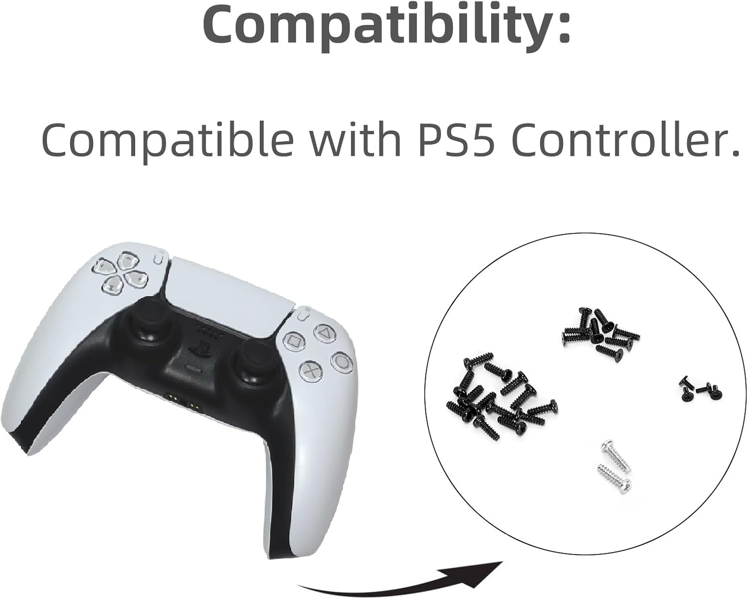 Ruimou 2Set Game Console Controller Installation Screws Compatible with PS5 Controllers (54Pcs) image number 3