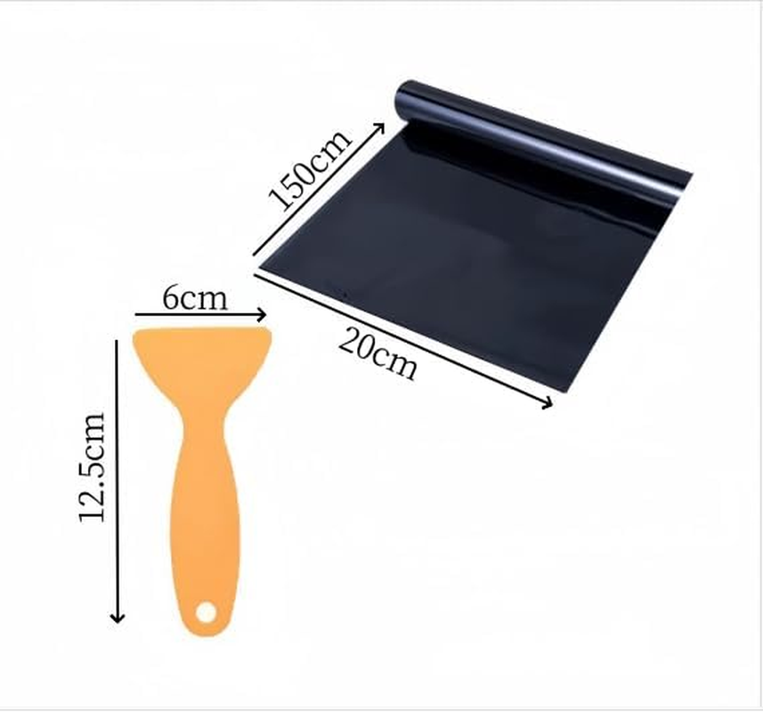 Shuoteng Car Window Tint Film Block Windshield Sun Visor Strip with Scraper, 2Pcs Car Window Tint Film Block Windshield Sun Visor Strip with Scraper