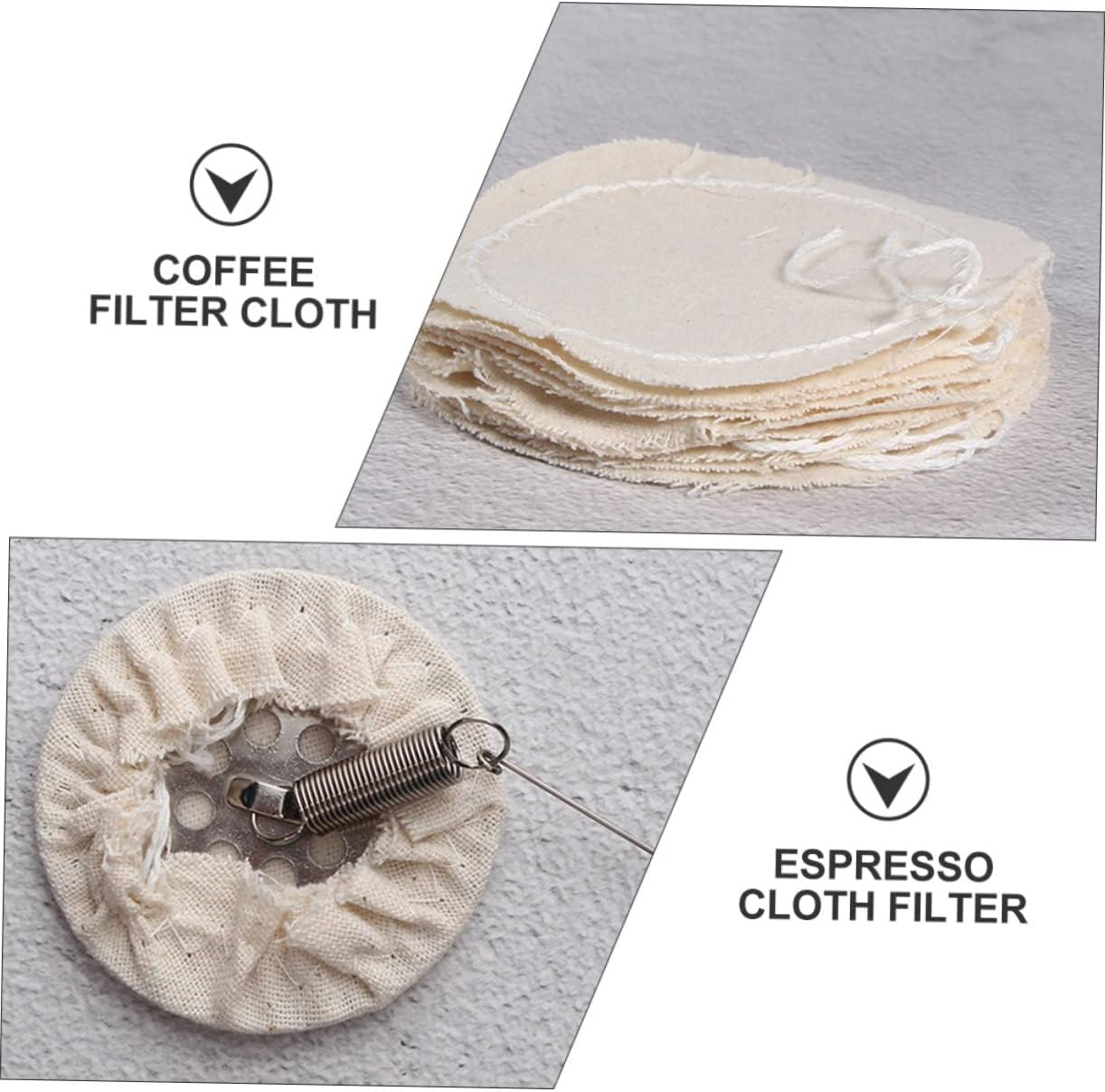 Hoement 20Pcs Cotton Coffee Pot Filter Cloth Espresso Strainer Practical Tool for Home Cafe