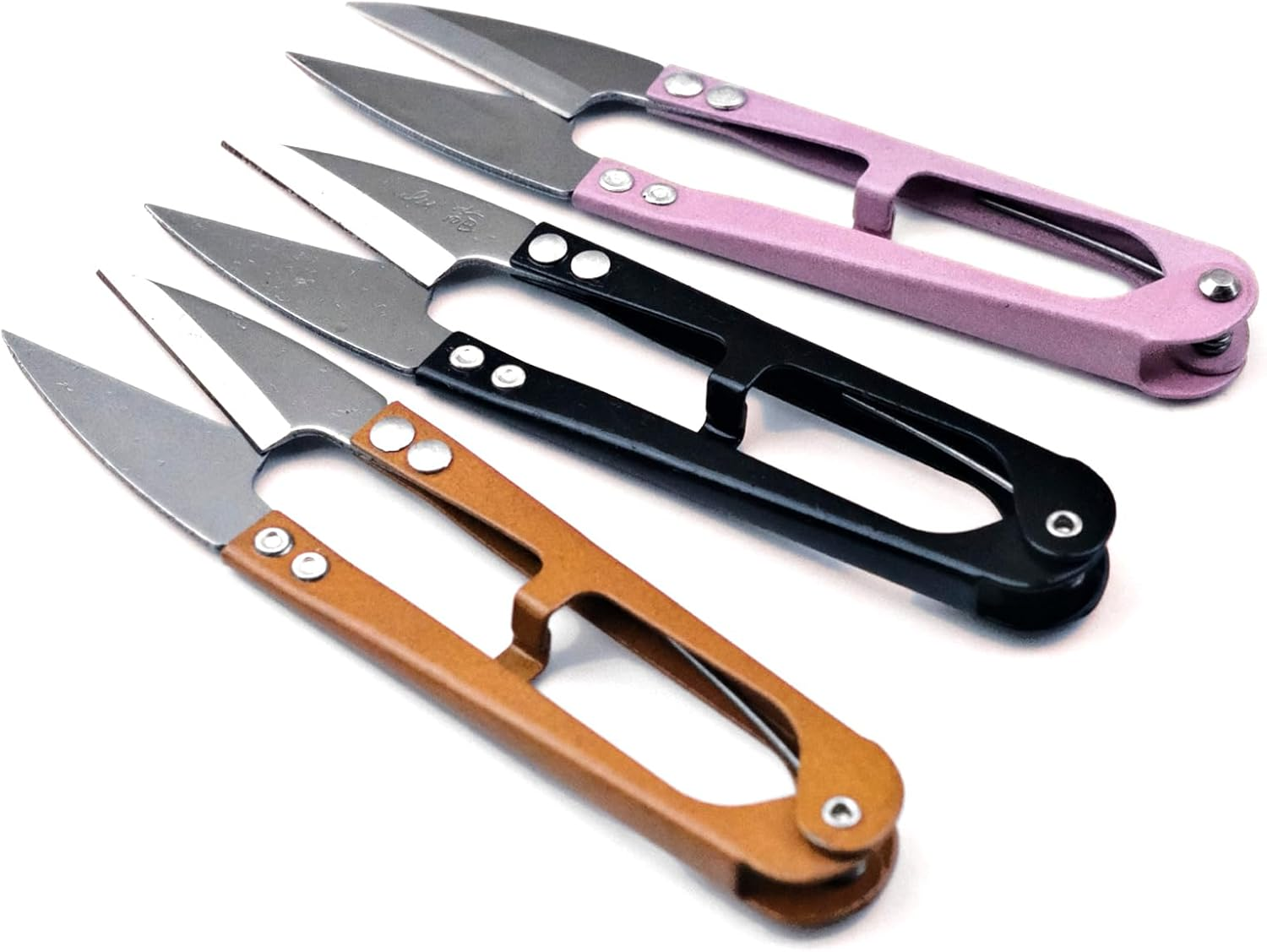 3 Pcs Sewing Scissors,4.1Inch Thread Clipper,U-Shaped Yarn Thread Cutter Small Snips Trimming Nipper - Great for Stitch, Mini DIY Supplies (Multicolored-3) image number 4