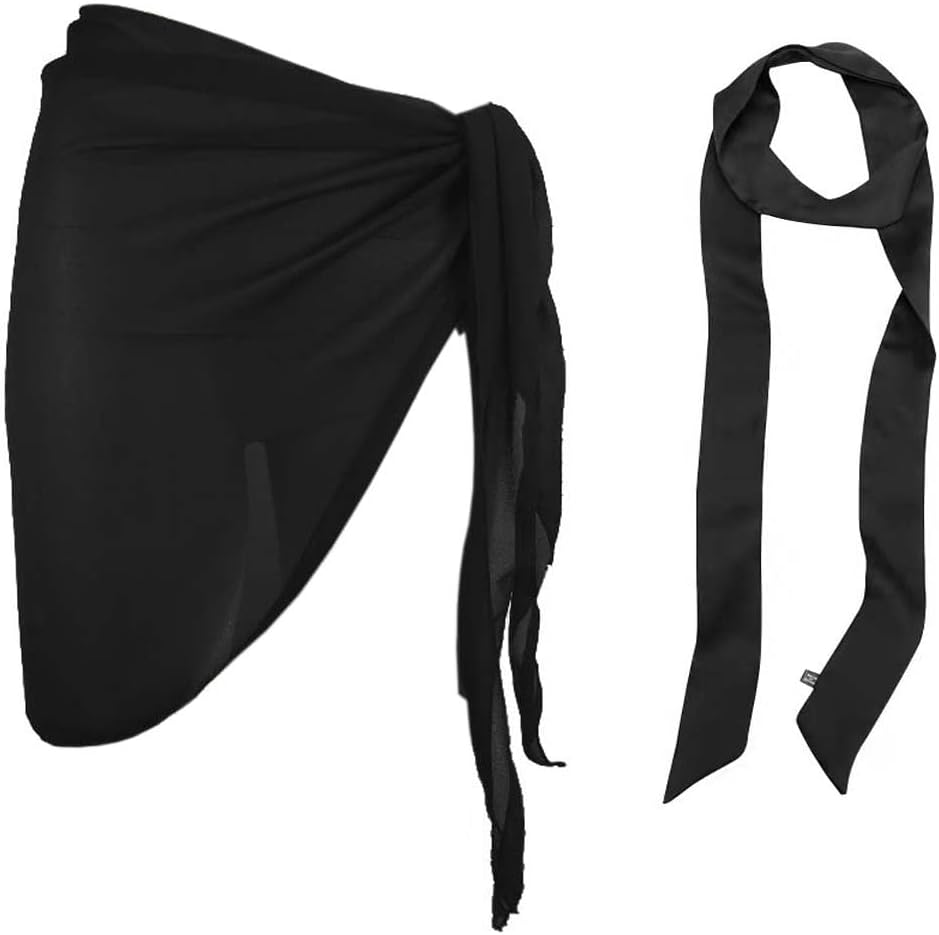 Women Beach Cover up Wrap and Sash Belt Set, Summer Beach Skirt Swimsuit Beachwear Sarong Bikini Wrap Wrap02