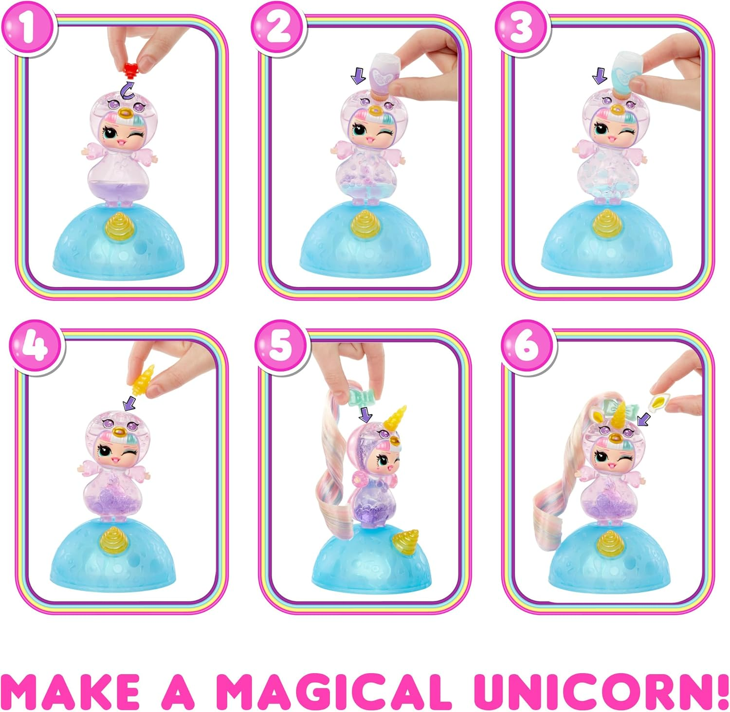 L.O.L. Surprise! Unicorns Tots - Includes 1 Doll, with 2 Colourful Potions, Lava Lamp Experience, and Transparent Features, 8 Dolls to Collect, for Children Ages 4+ image number 2