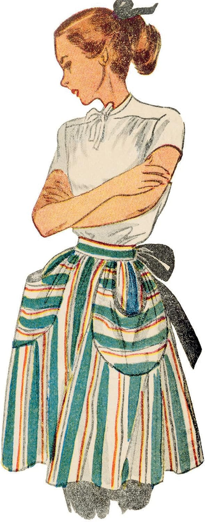 Simplicity S9496 Sewing Pattern Misses' Vintage Apron, Size One Size Only image number 5
