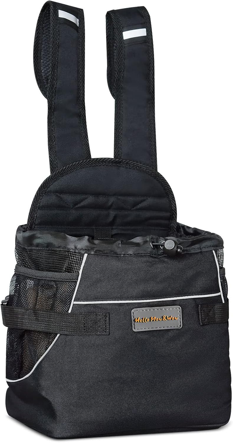 Dog Carrier for Small Dogs (M) &ndash; Front & Back Wear Pet Sling, Soft Hands-Free Travel Bag for 5&ndash;7 Lb like Chihuahua, Yorkie, Pomeranian, Maltese, Mini Poodle Chest Girth &le;15.7&rdquo;,Black image number 1