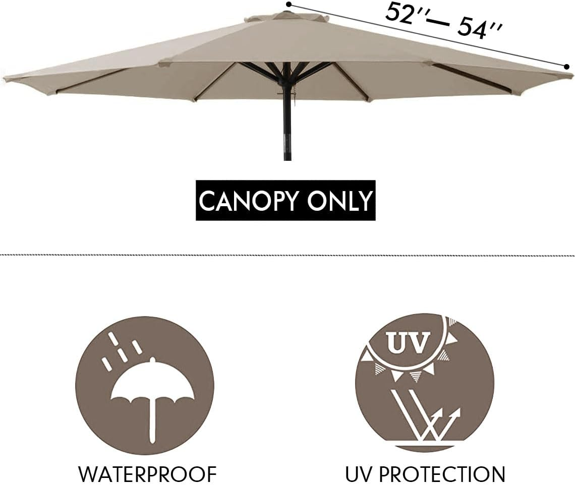 Ontheway Patio Umbrella Enhanced Replacement Canopy Market Table 8 Ribs Umbrella Canopy image number 5