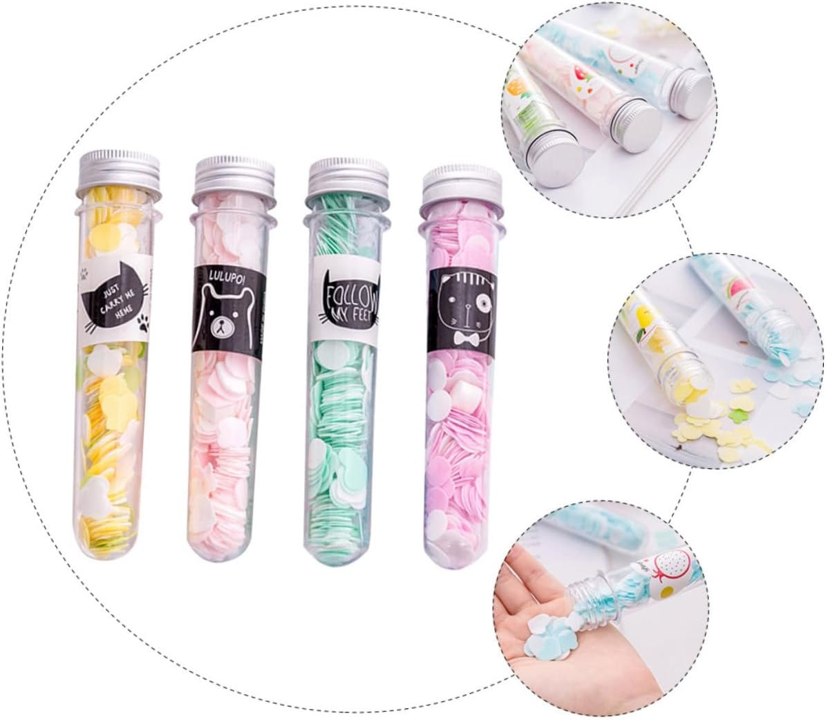 JOINPAYA 4Pcs Travel Toiletry Soap Paper Plant Extract Easy to Use for Boys and Girls Women image number 3