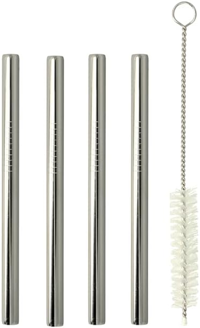 Metaltex 253182000 Drinking Straws INOX Short/Straight Set of 4 image number 1