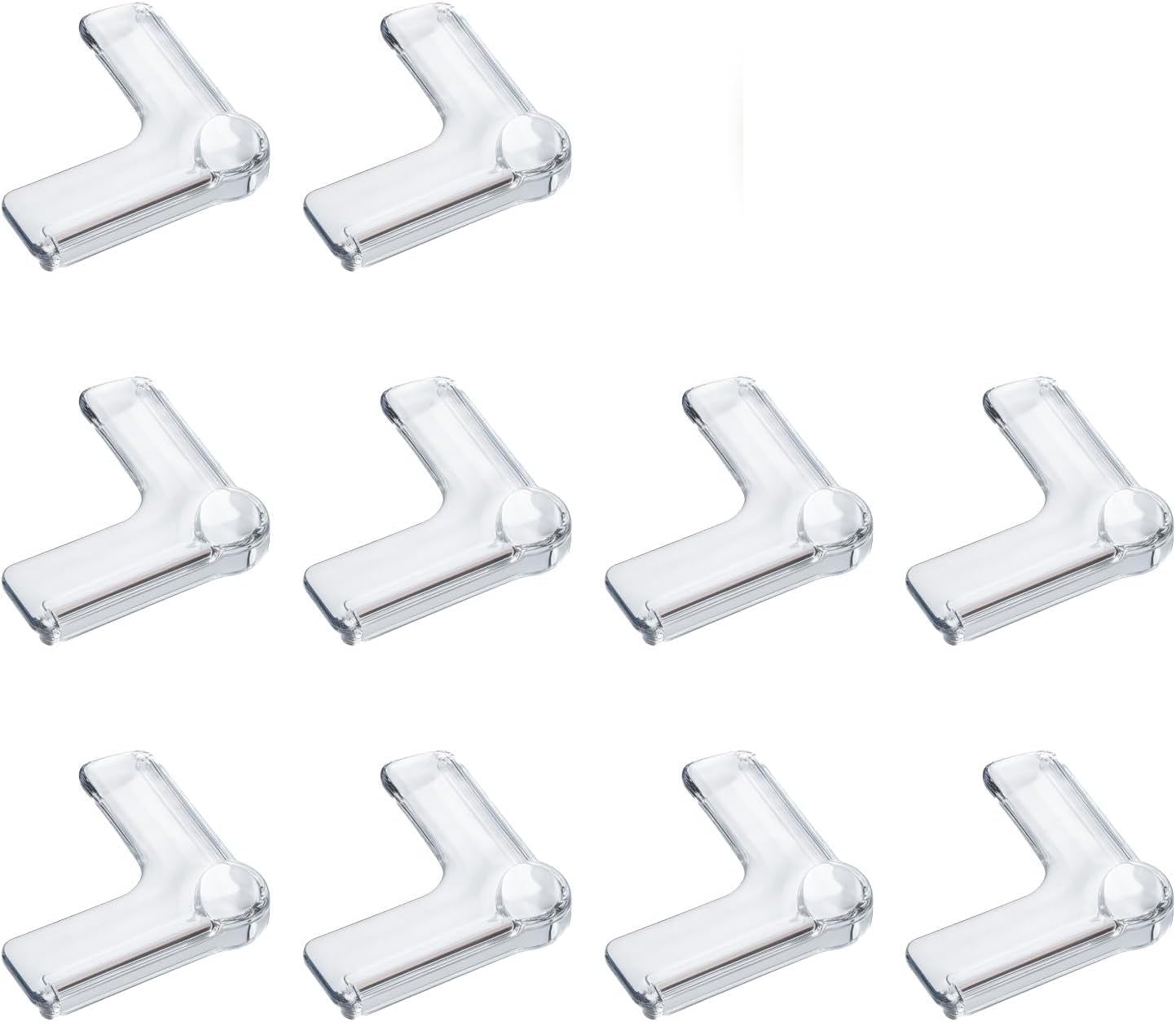 Fortuneglobe 10-Pack Clear Corner Guards &ndash; L-Shaped Air-Cushion Protectors with Acrylic Adhesive (40X40X17Mm) image number 3
