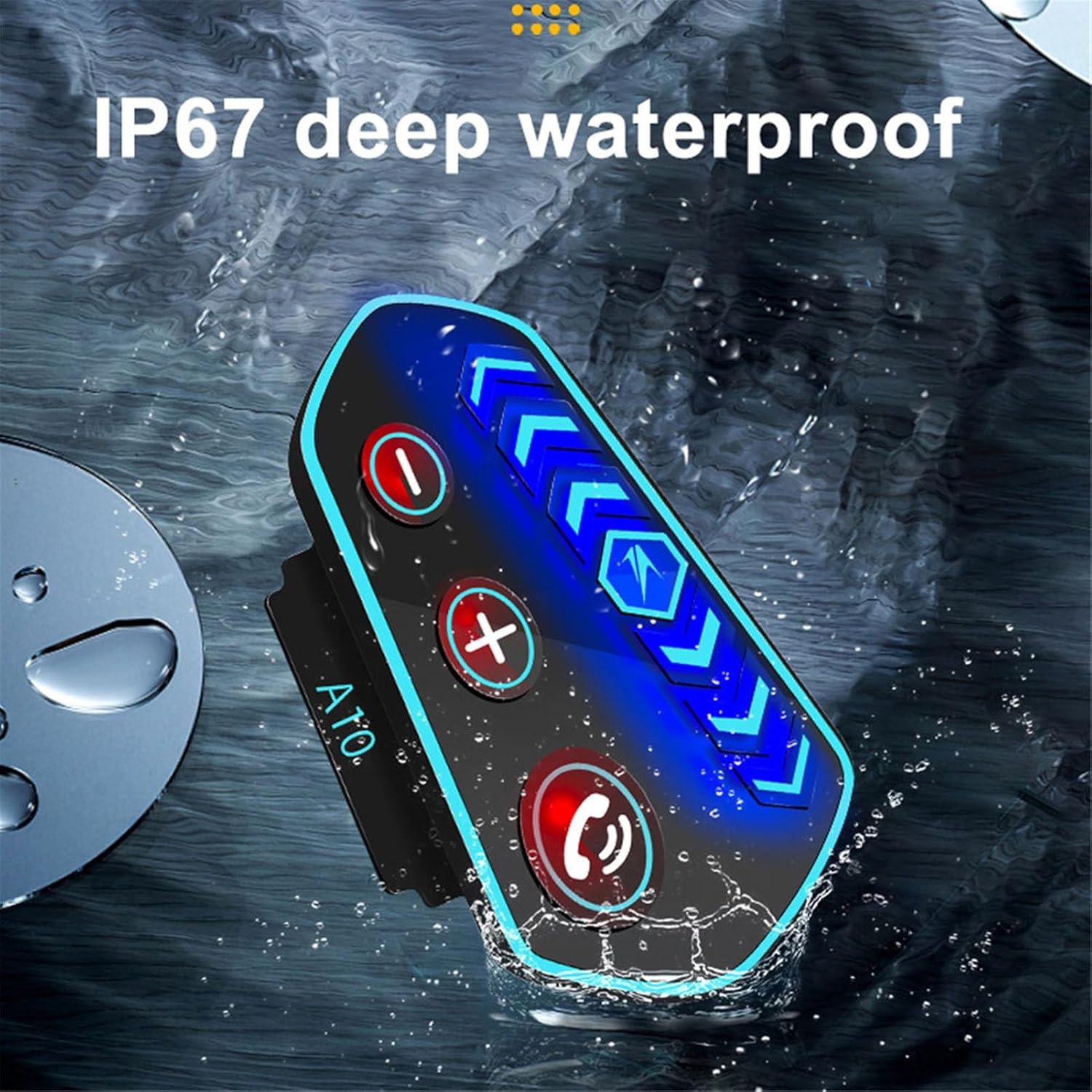 Motorcycle Bluetooth Intercom, Dirt Bike Helmet Communication System, Motorcycle Helmet Headset with 0.47In Ultra Thin Speaker for Motorbike Sport Cycling Riding image number 1