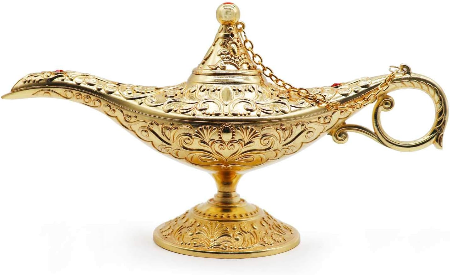 AVESON Classic Vintage Collectable Rare Legend Aladdin Magic Genie Costume Lamp Home Table Decoration & Gift, Golden Green
