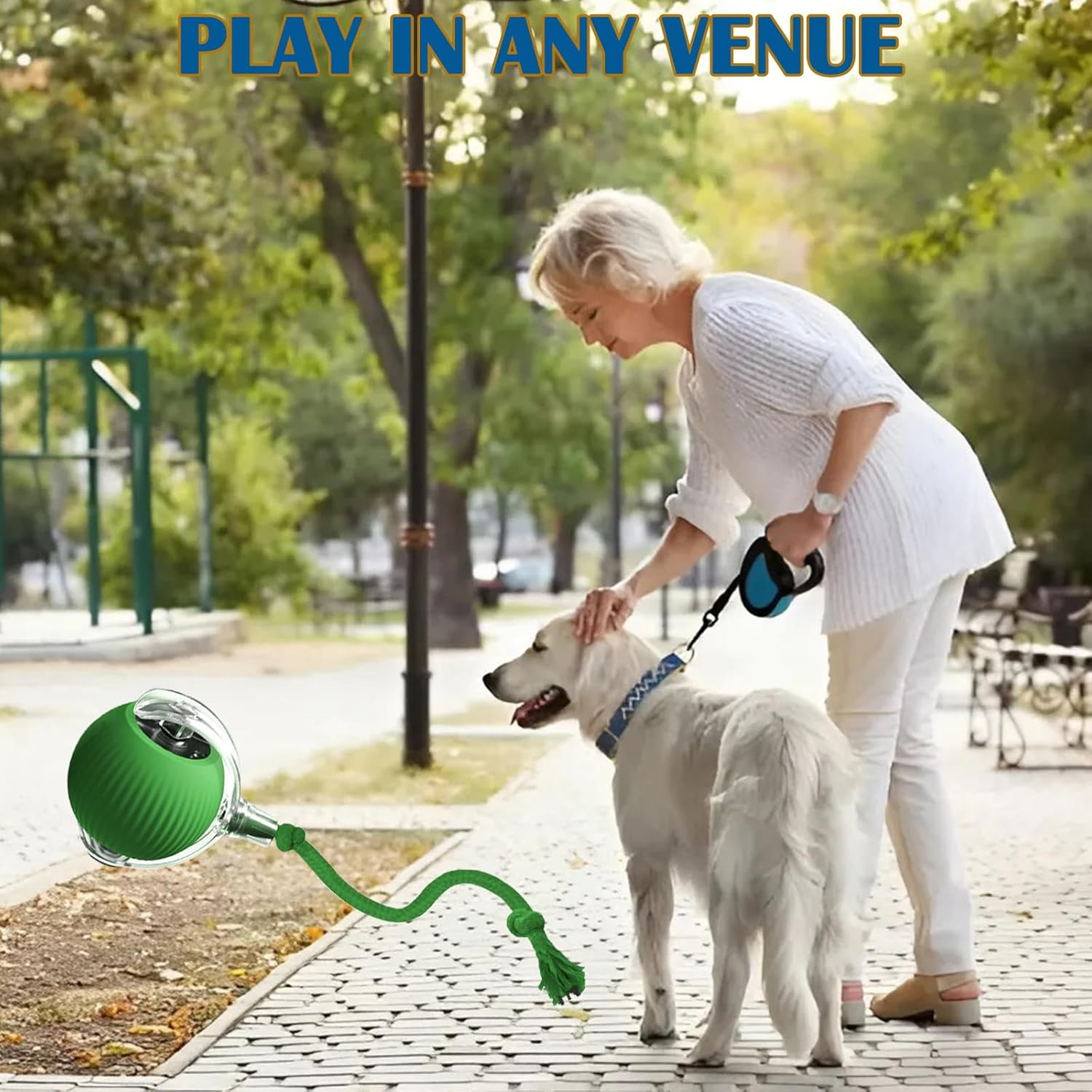 Interactive Pet Ball Toy,Automatic Rolling for Indoor Cat Ball,Rechargeable Silicone Premium Self Rotating Ball for Cats Dogs,Green - Red image number 5