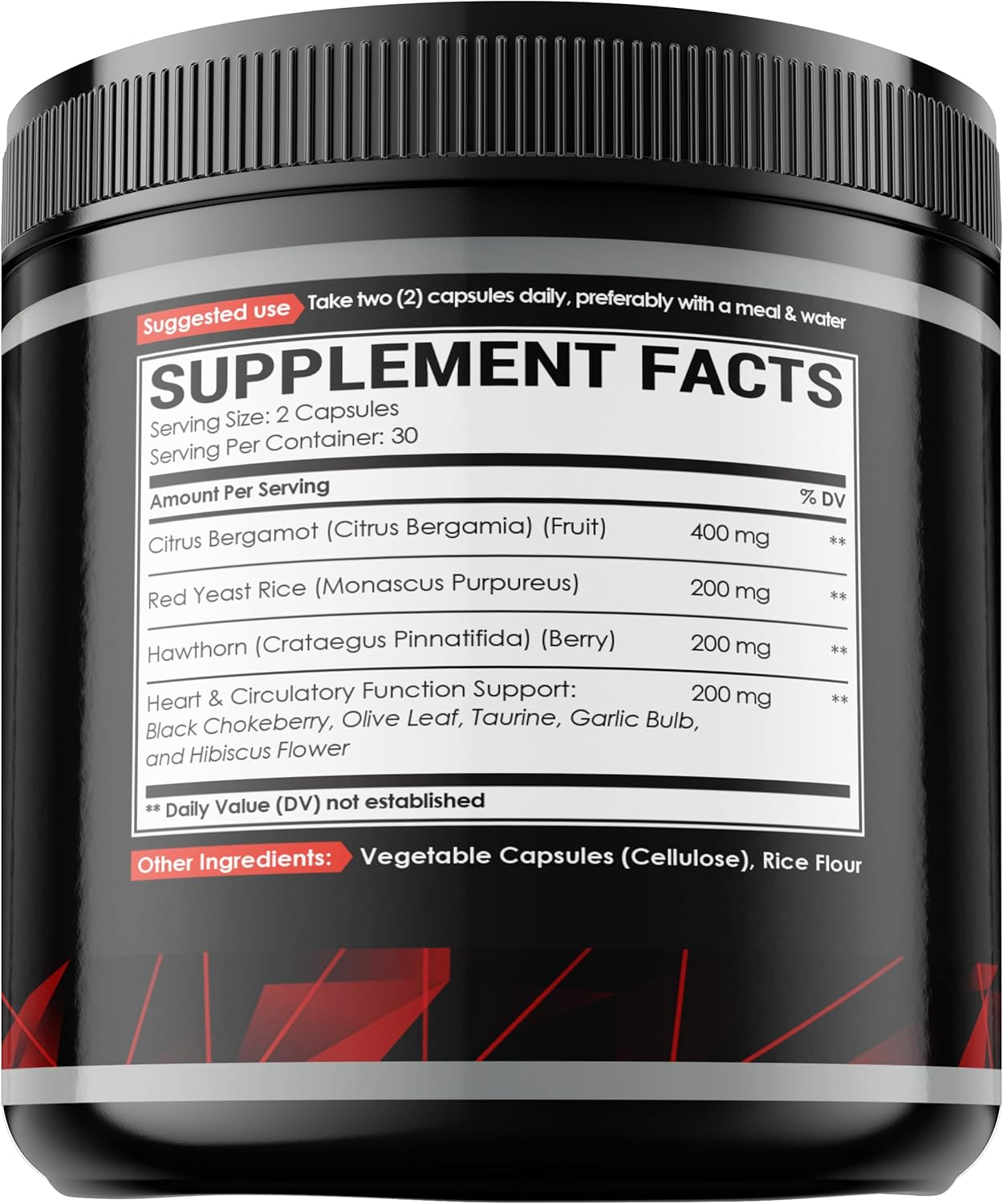 Citrus Bergamot 500Mg Extract with Red Yeast Rice as Black Chokeberry, Hawthorn & More - 60 Capsules image number 4