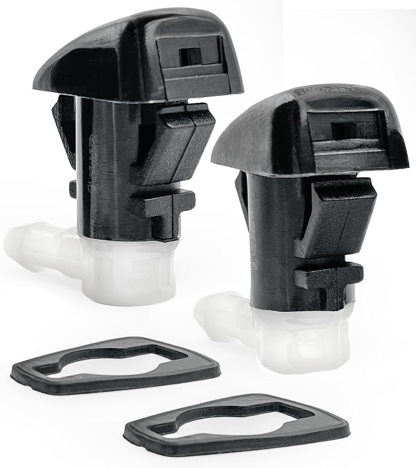 Click&Fit Windshield Nozzle Sprayers Compatible with Jeep 2006-2021, Dodge 2007-2018, Chrysler 300 2011-2017 &ndash; Wiper Washer Water Jets Replacement 68269108AA, 2 Pcs Single Fan image number 3